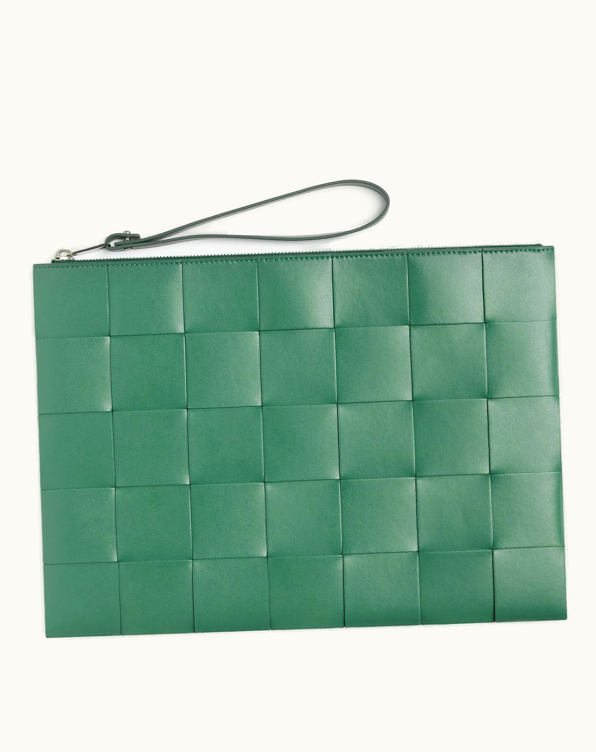 Bottega Veneta Bottega Veneta Men's Large Cassette Pouch In Mermaid