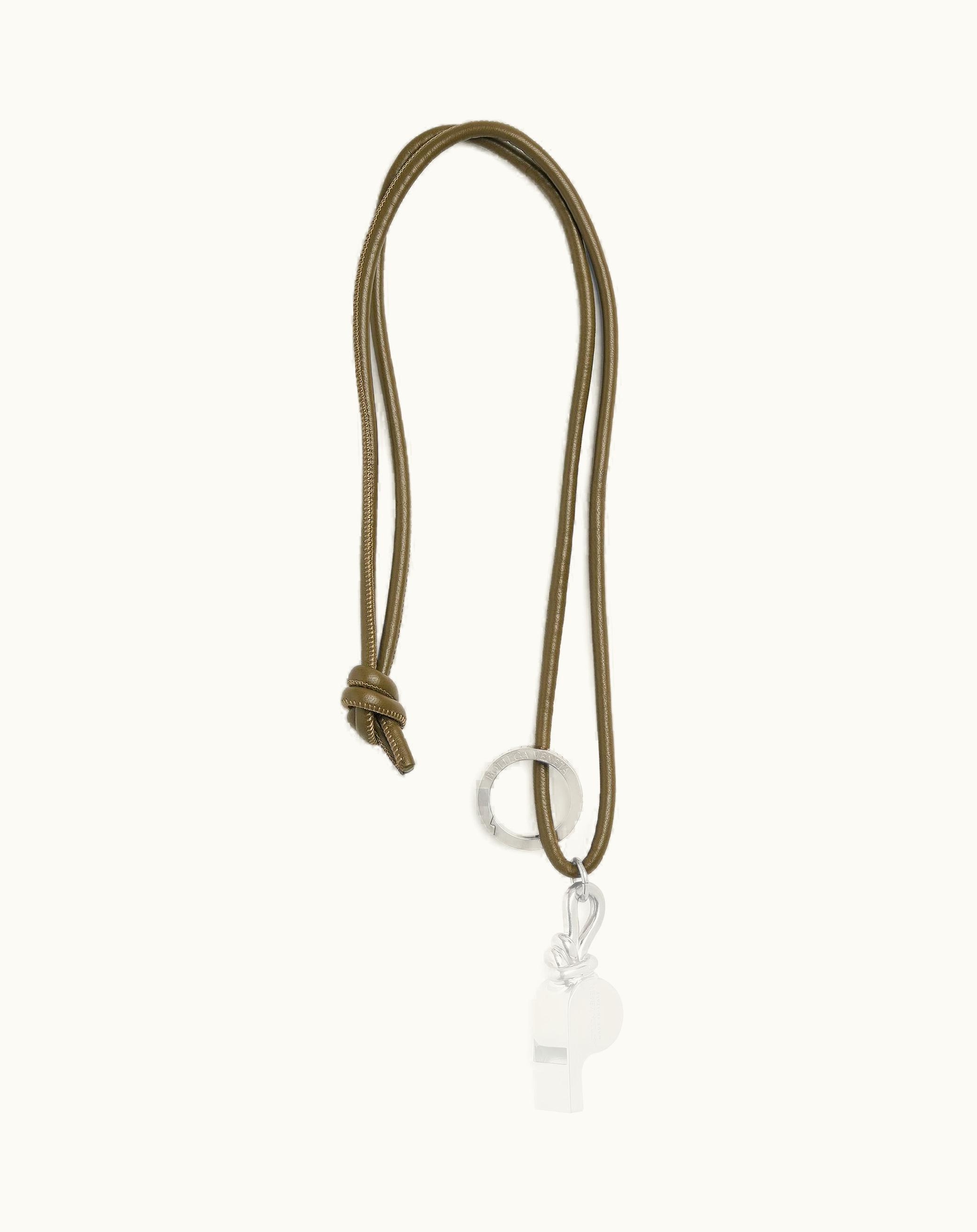 Bottega Veneta Bottega Veneta Men's Whistle Key Ring In Mud