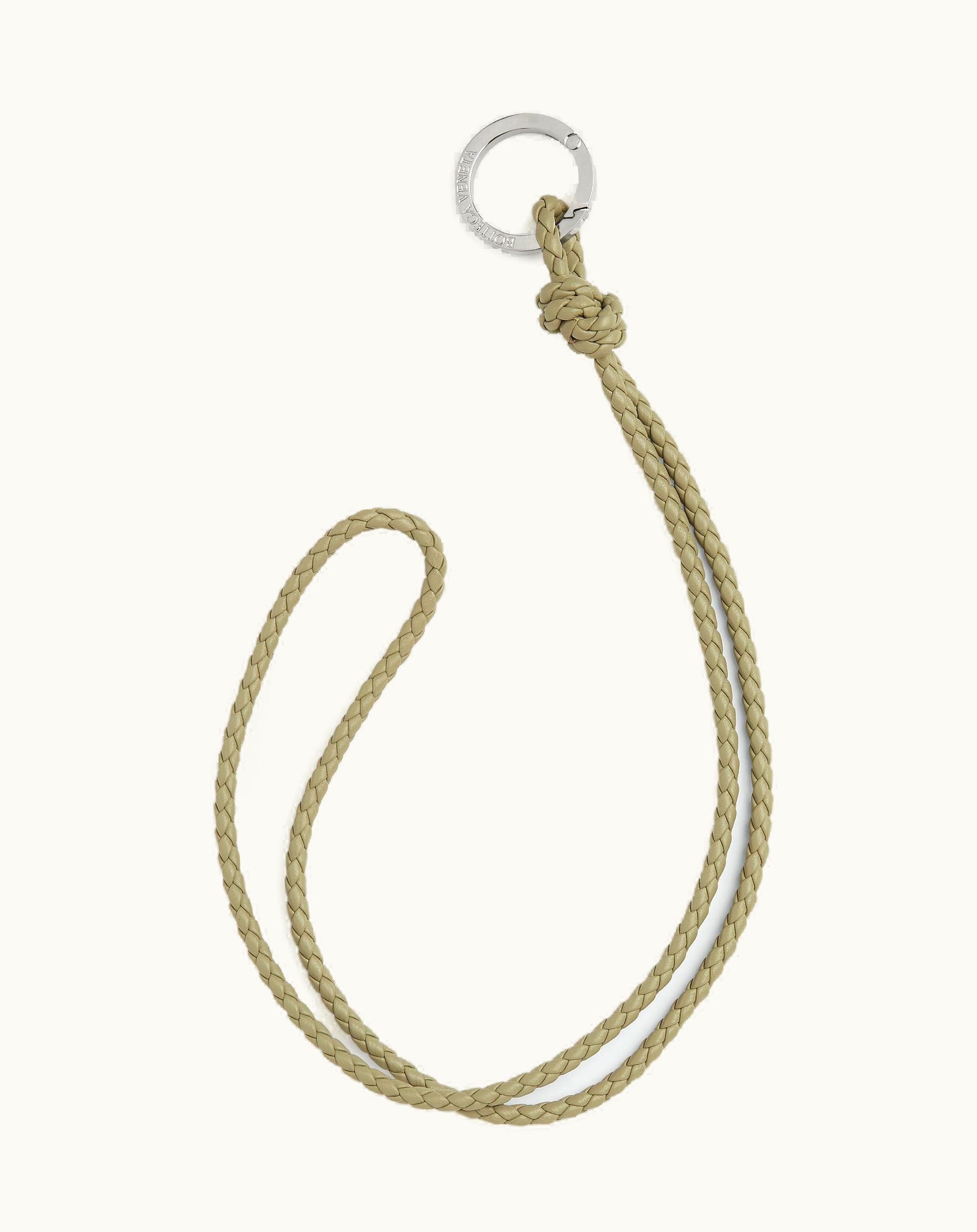 Bottega Veneta Bottega Veneta Men's Intreccio Long Key Ring In Travertine