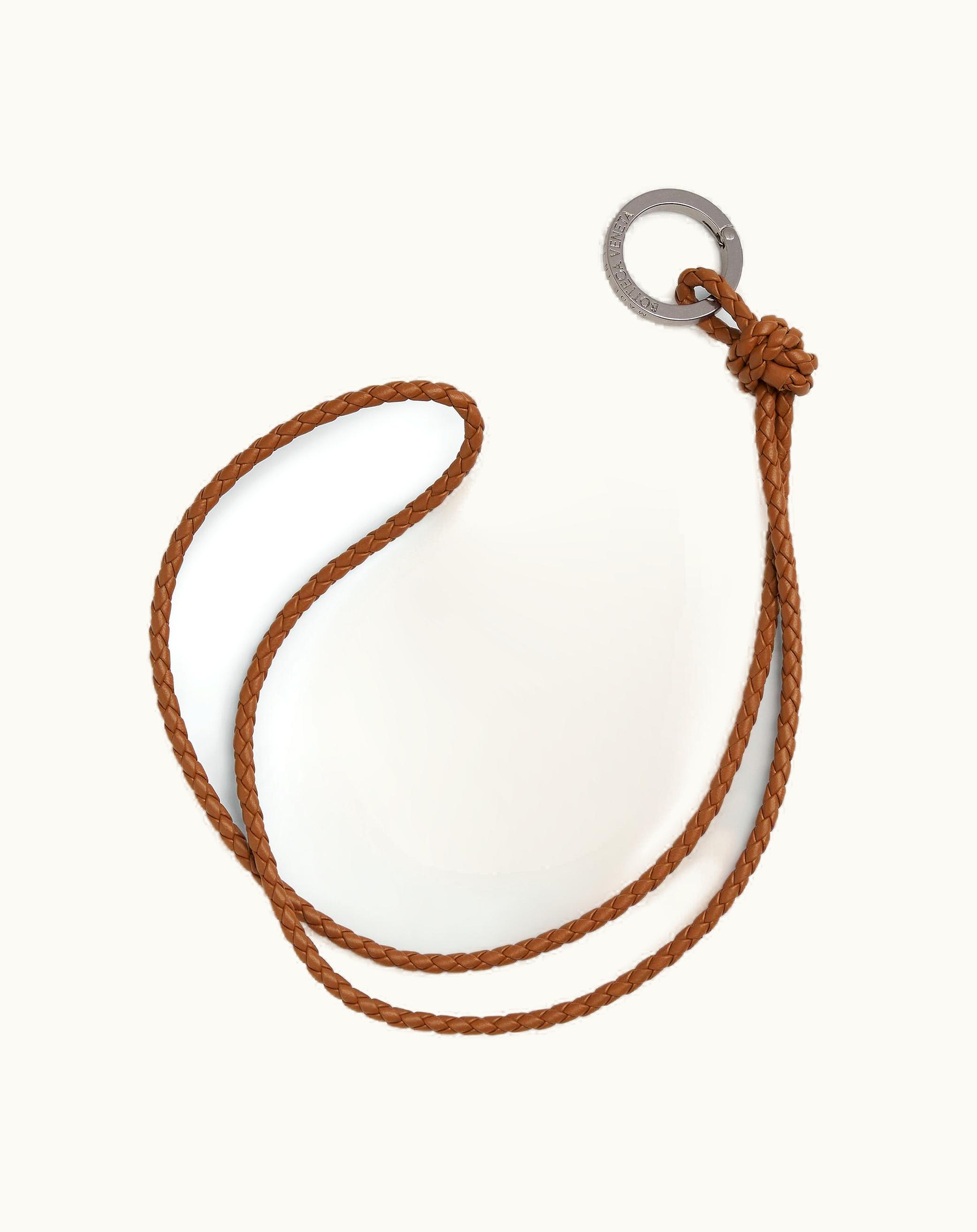 Bottega Veneta Bottega Veneta Men's Intreccio Long Key Ring In Wood