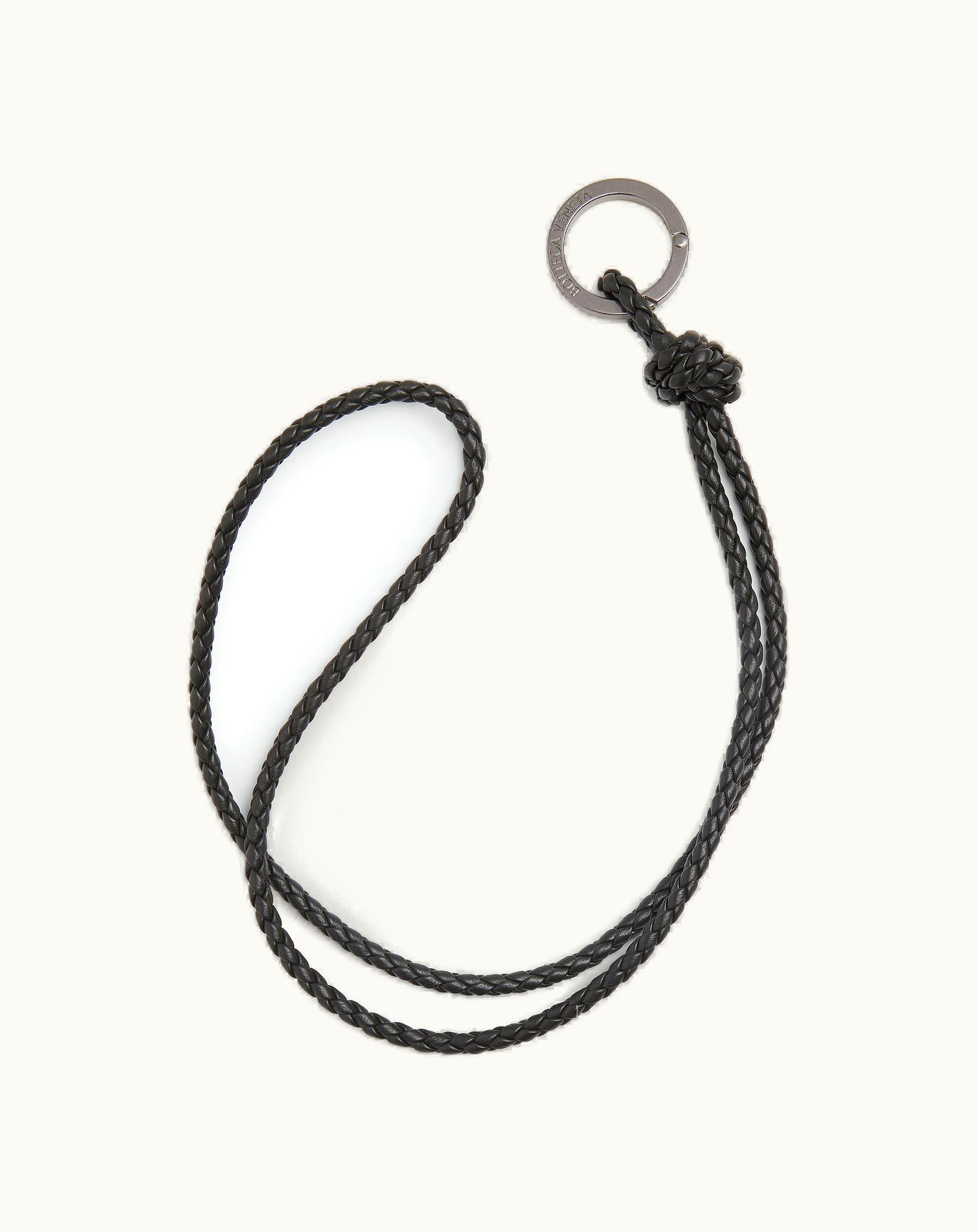 Bottega Veneta Bottega Veneta Men's Intreccio Long Key Ring In Dark Green