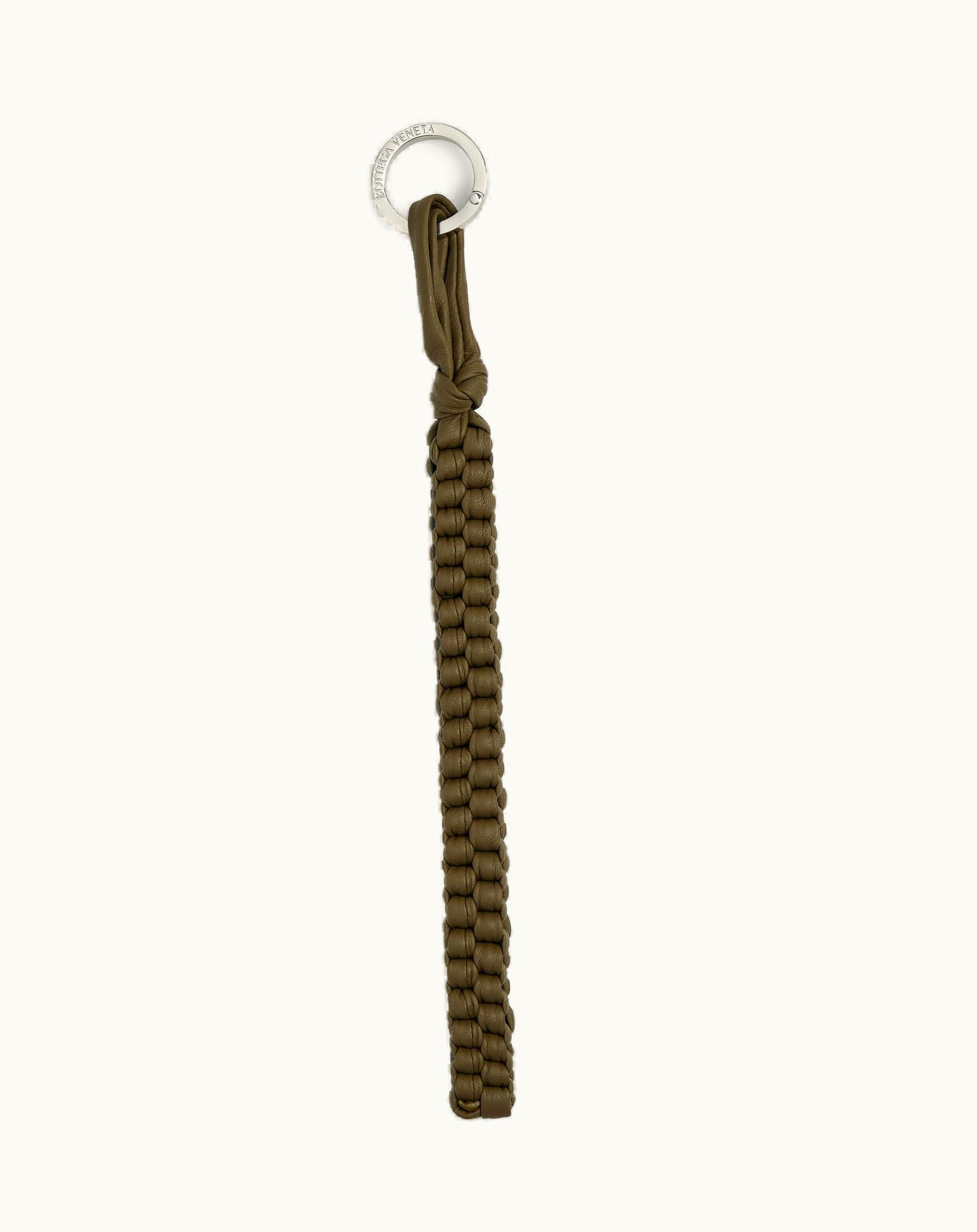 Bottega Veneta Bottega Veneta Men's Intreccio Rope Long Key Ring In Mud