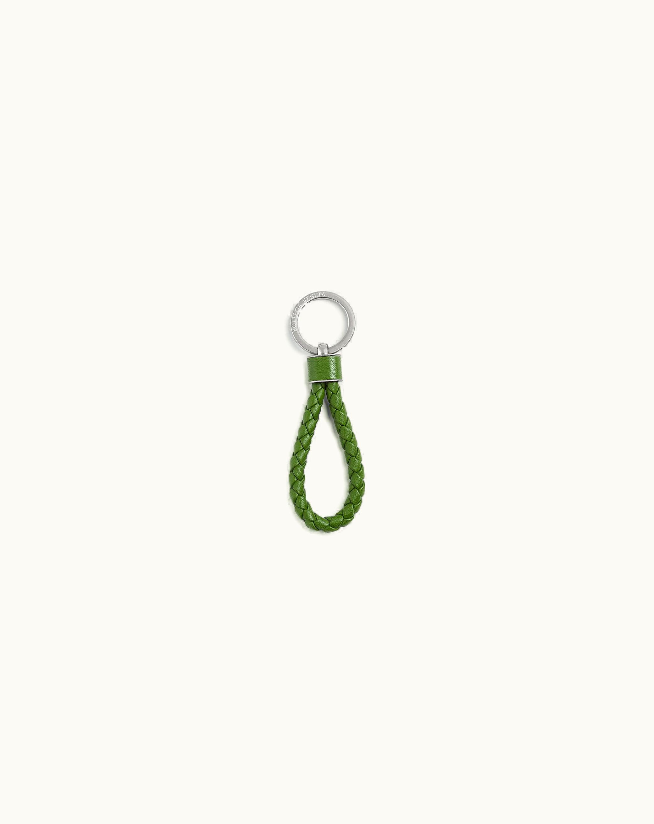 Bottega Veneta Bottega Veneta Men's Intreccio Key Ring In Avocado