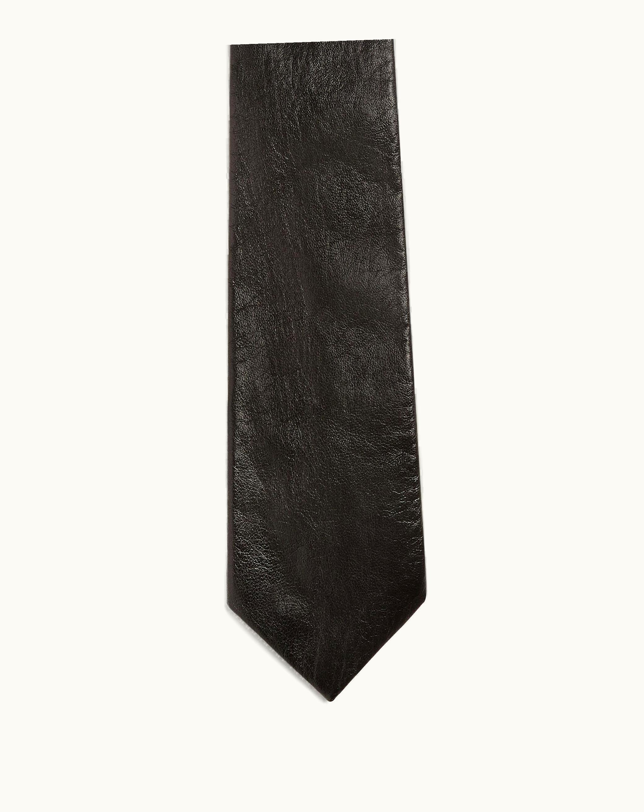 Bottega Veneta Bottega Veneta Men's Shiny Leather Tie In Kale