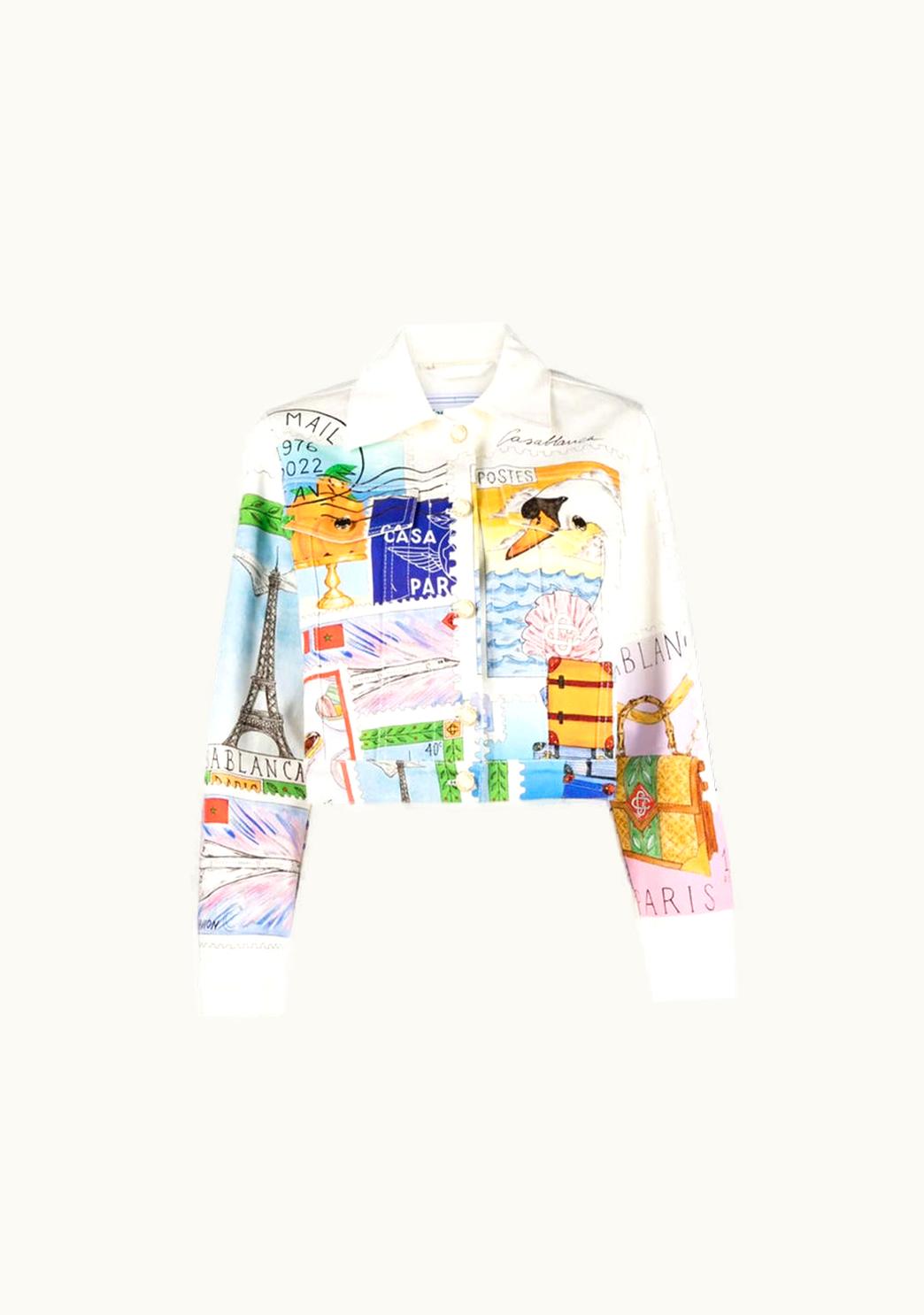 Casablanca Casablanca Classic Organic Cotton Printed Denim Jacket