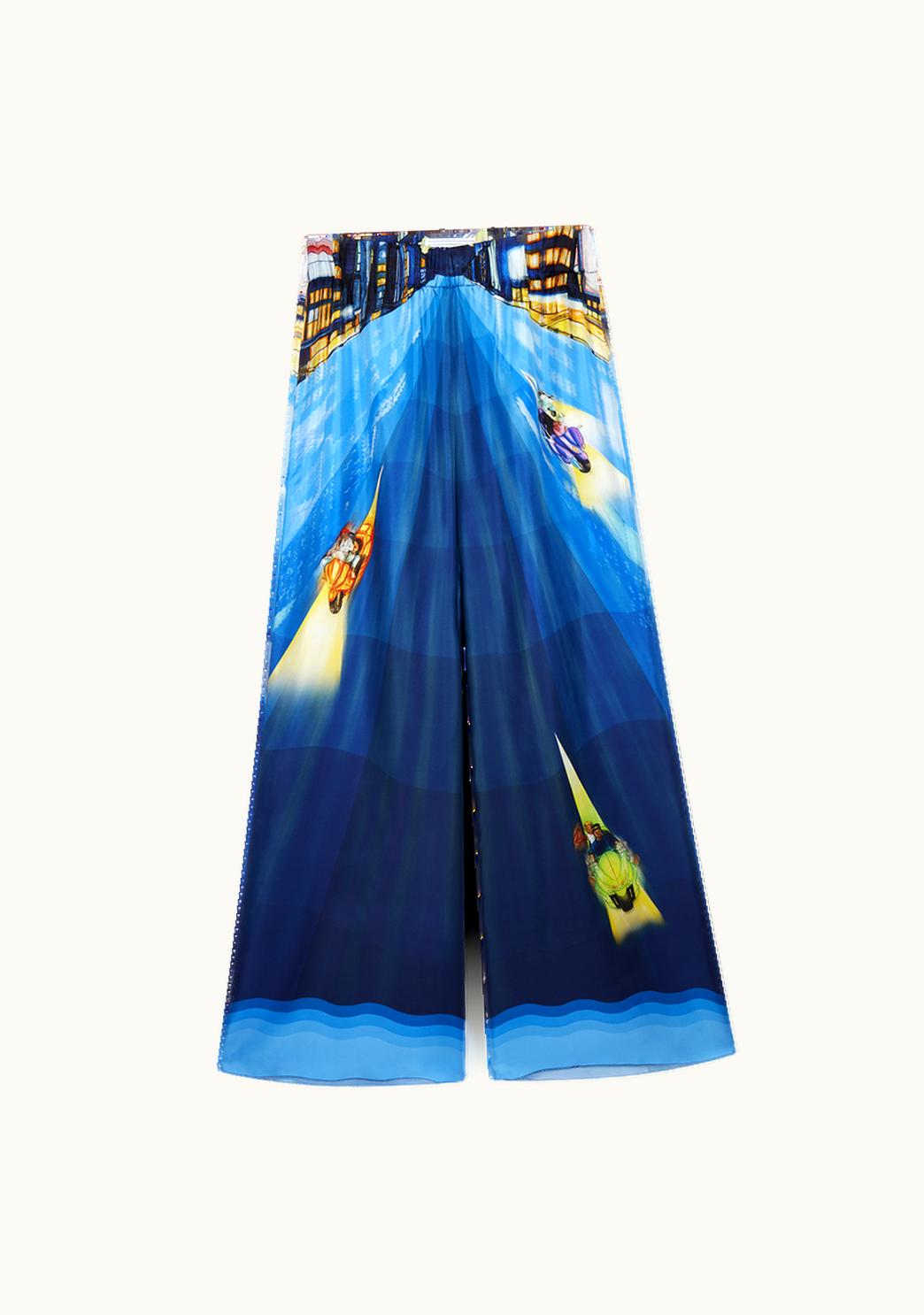 Casablanca Luxury Silkwear Casablanca Tokyo Nights Women's Silk Trousers Black