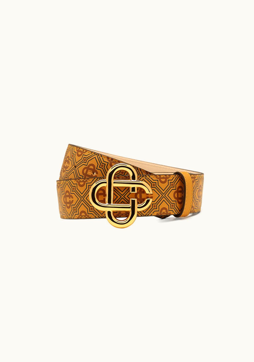 Casablanca Casablanca Mens Monogram CC Logo Buckle Belt