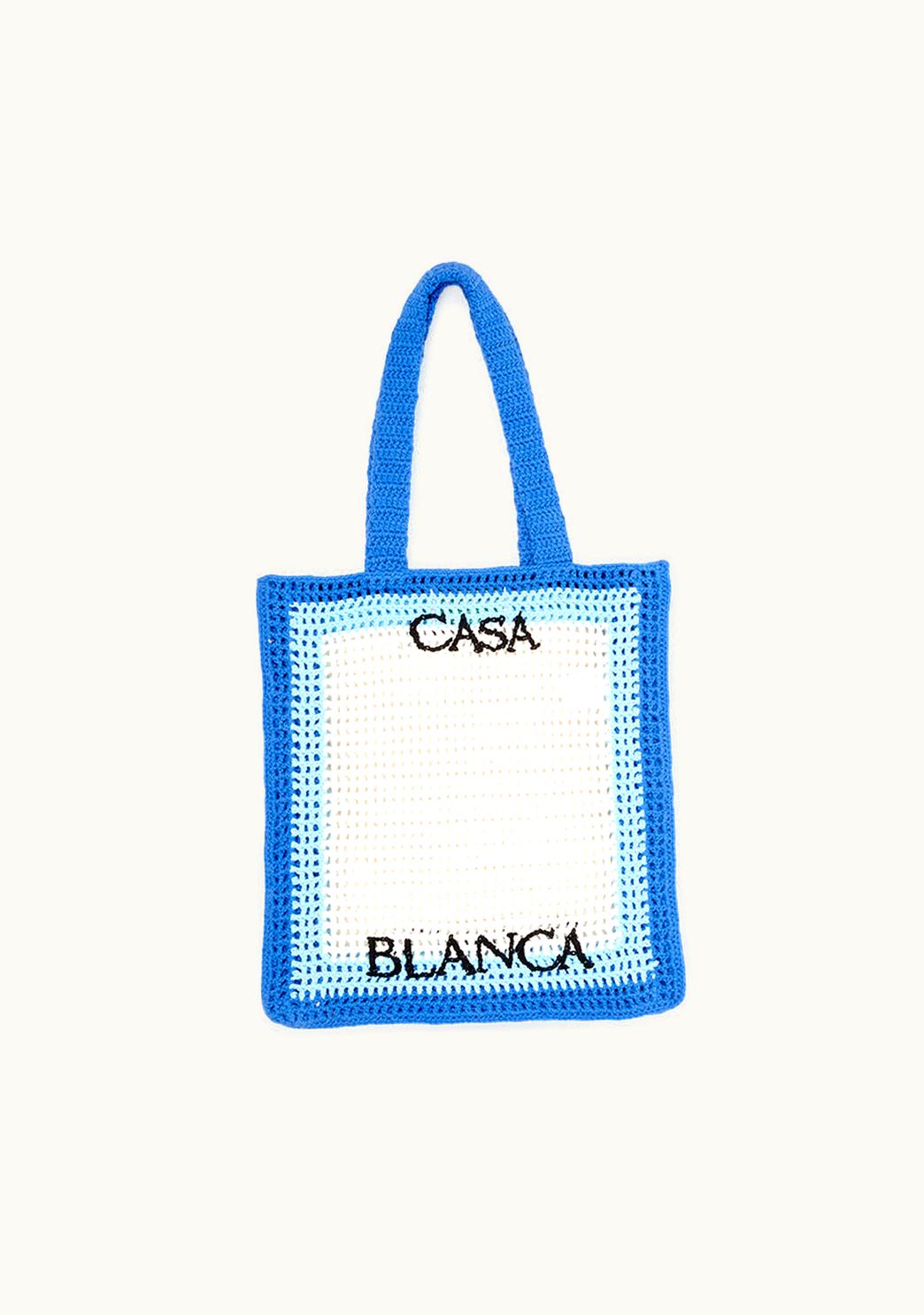 Casablanca Luxury Loft Atlantis Crochet Bag Blue & White