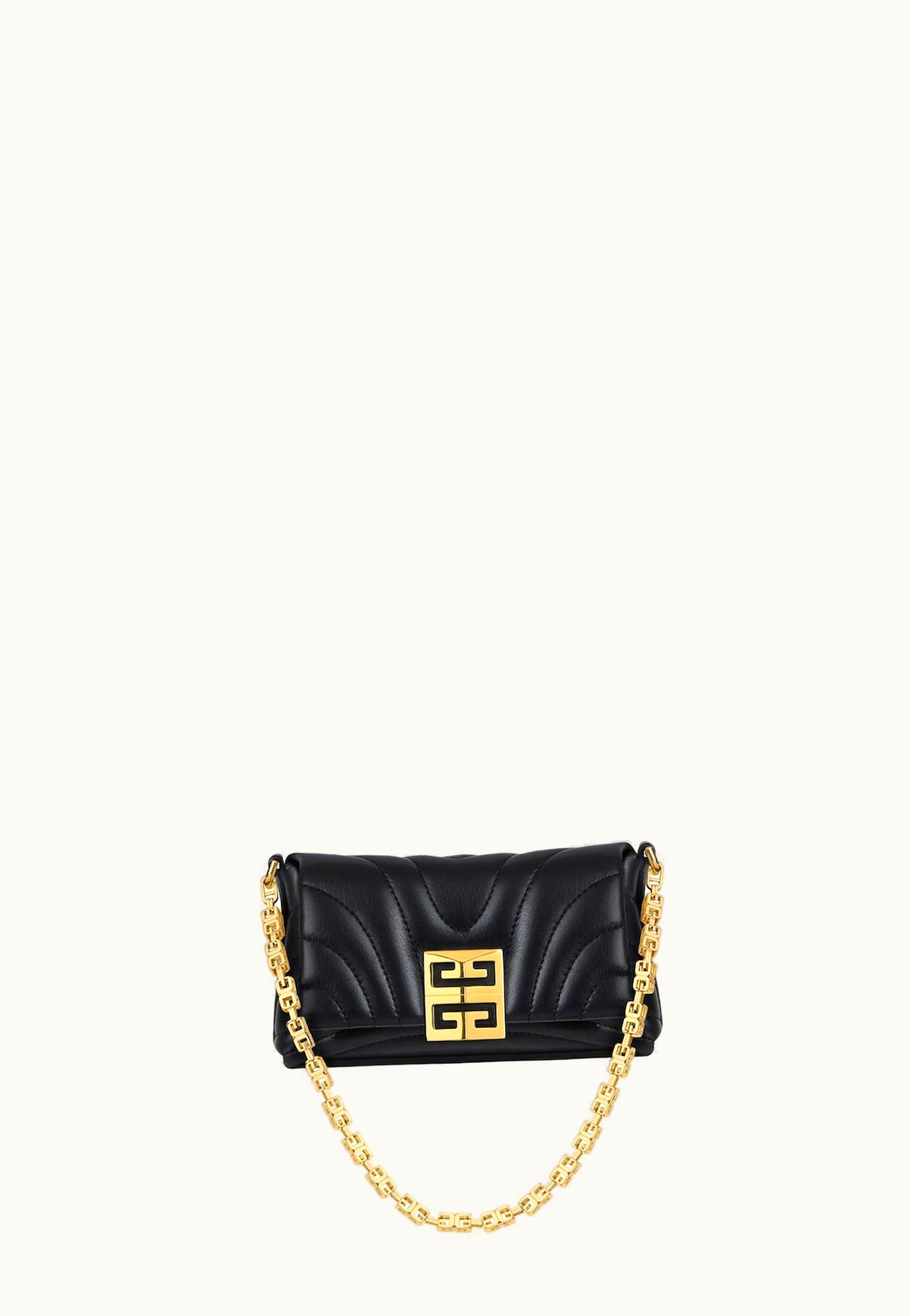 Givenchy Givenchy Micro 4G Soft Bag In Quilted Leather - Black