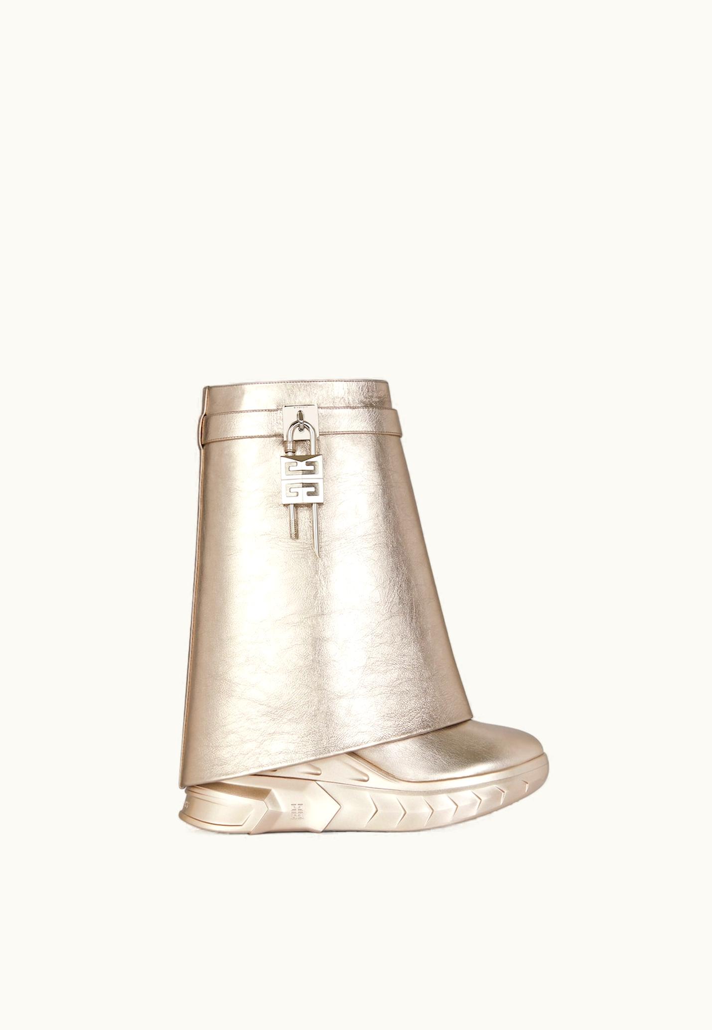 Givenchy Givenchy Shark Lock Biker Ankle Boots In Leather