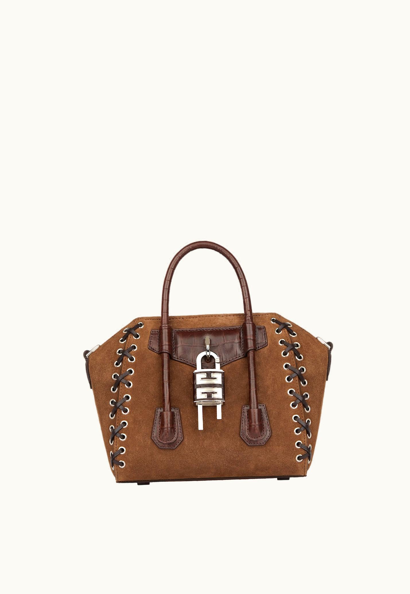 Givenchy Givenchy Mini Antigona Lock Bag In Corset Style Suede