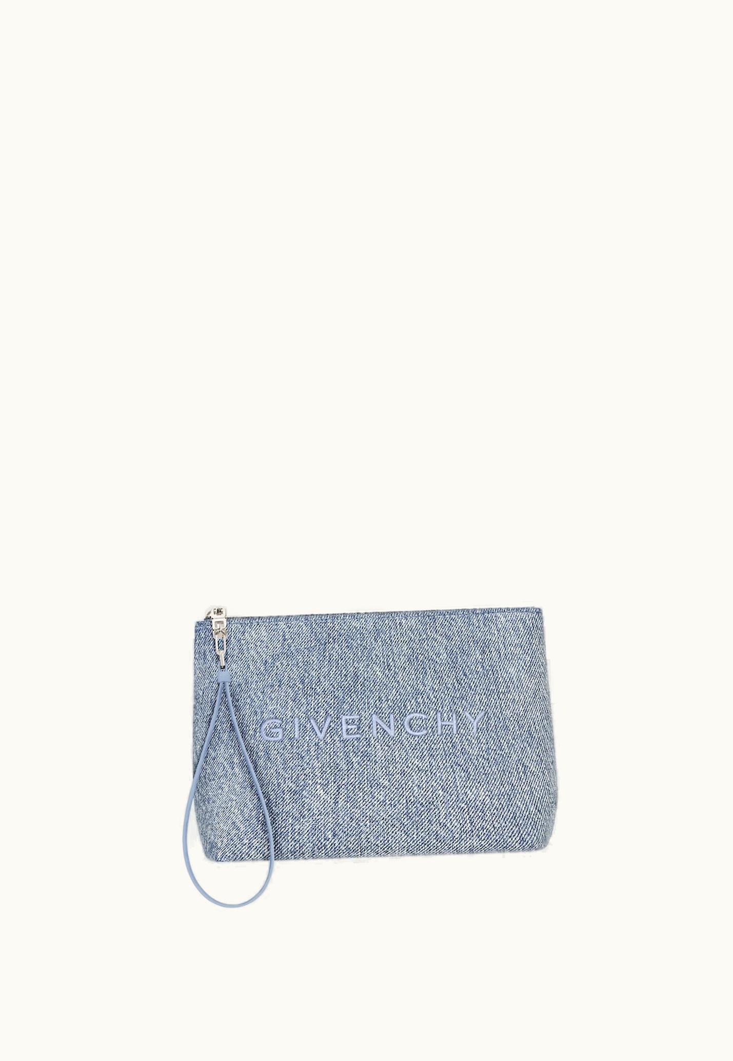 Givenchy Givenchy Travel Pouch In Denim - Medium Blue