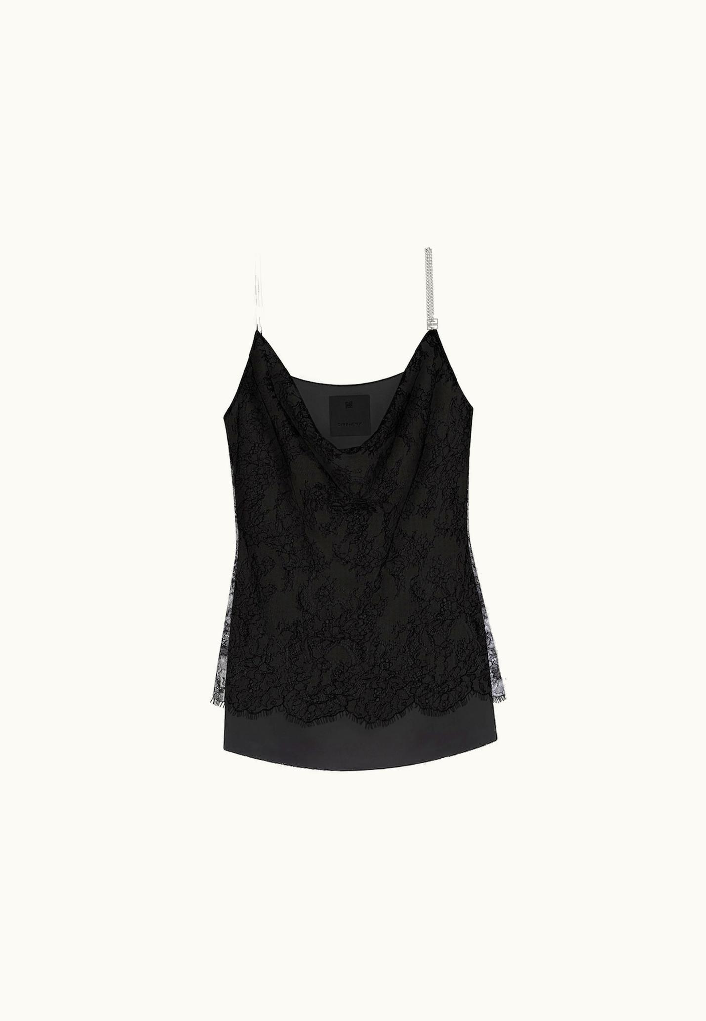 Givenchy Givenchy Top In Lace With Chain Detail - Black