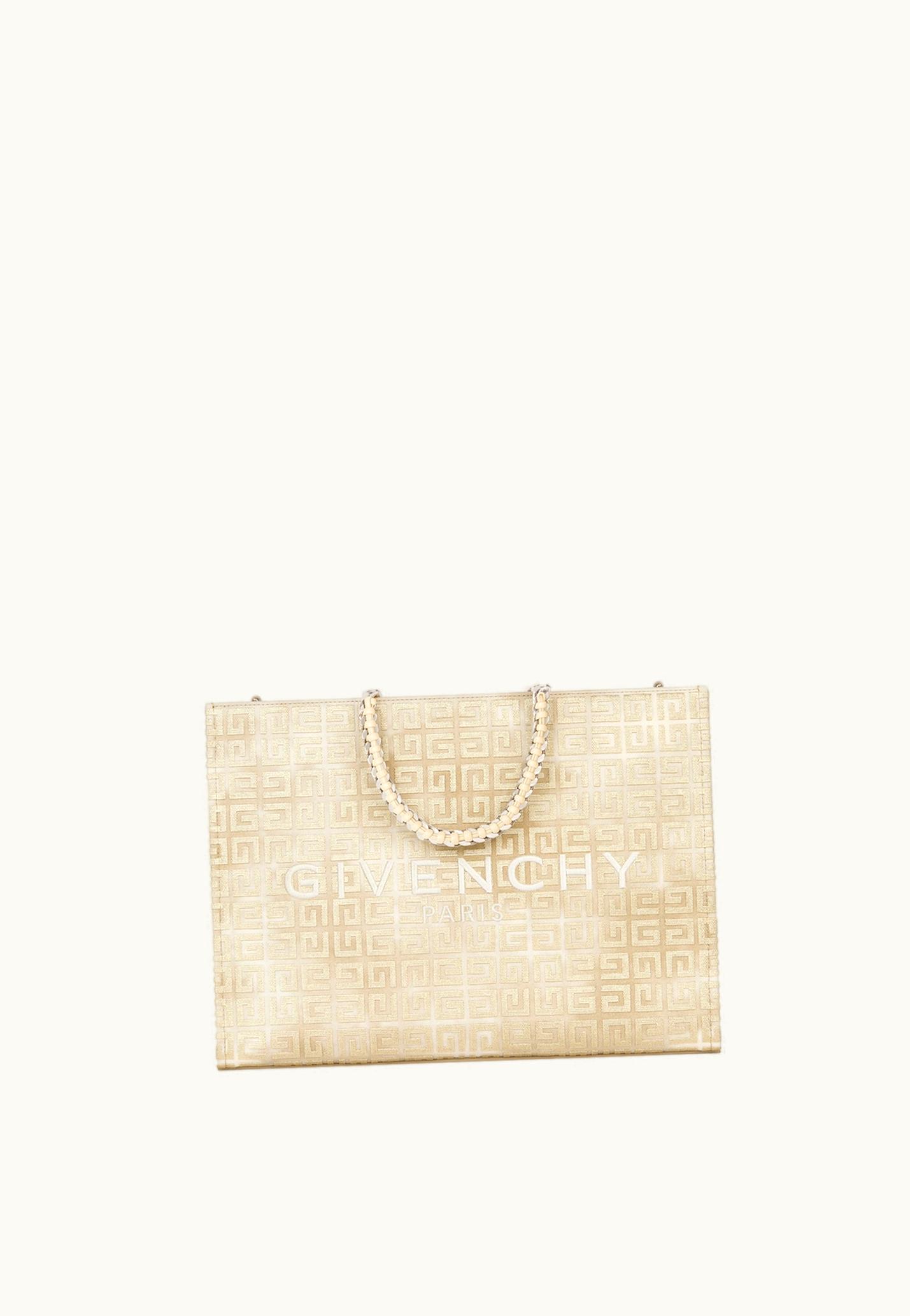 Givenchy Givenchy Medium G-Tote Shopping Bag In 4G Canvas With Chain