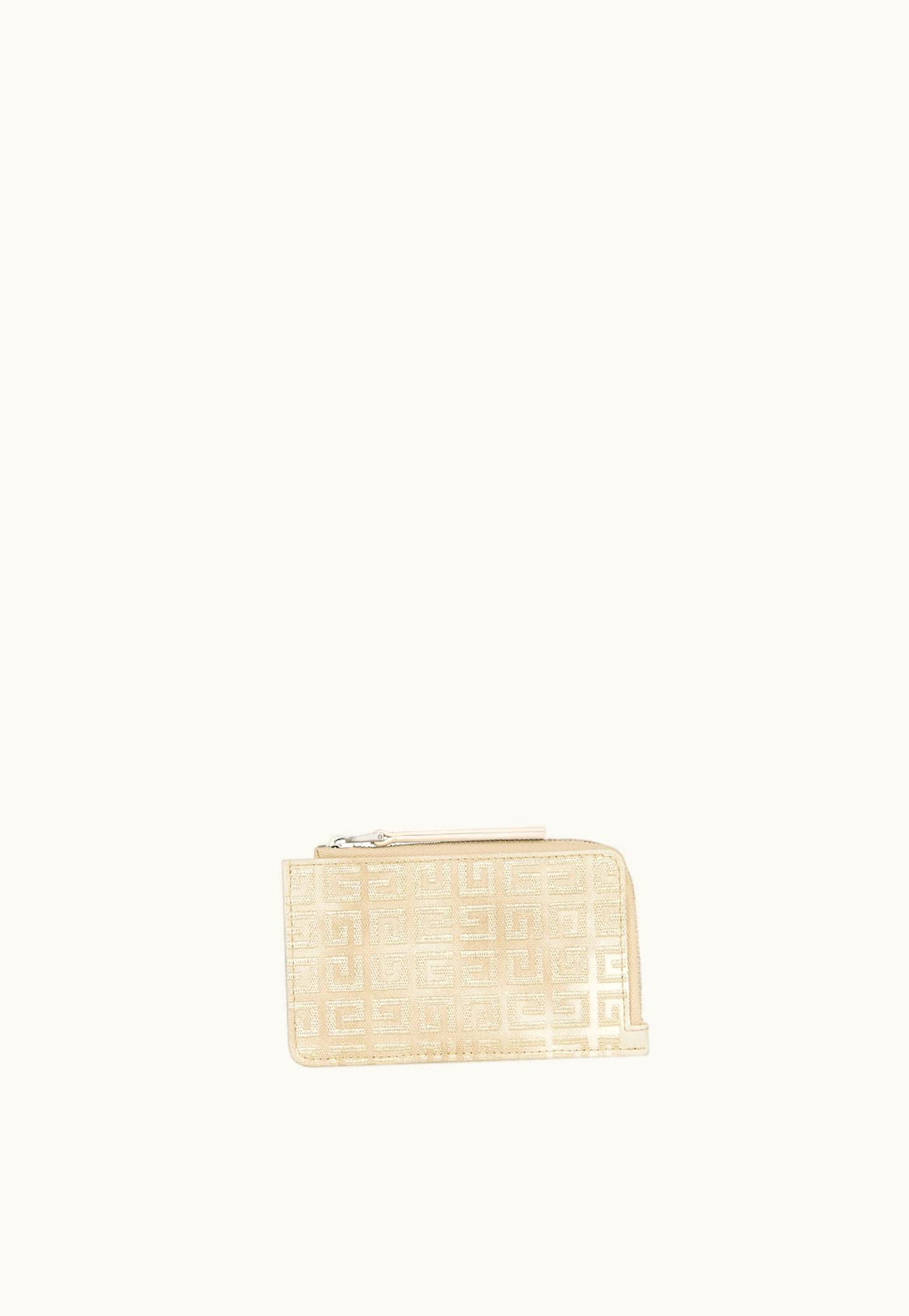 Givenchy Givenchy Giv Cut Zipped Cardholder In 4G Lurex And Leather