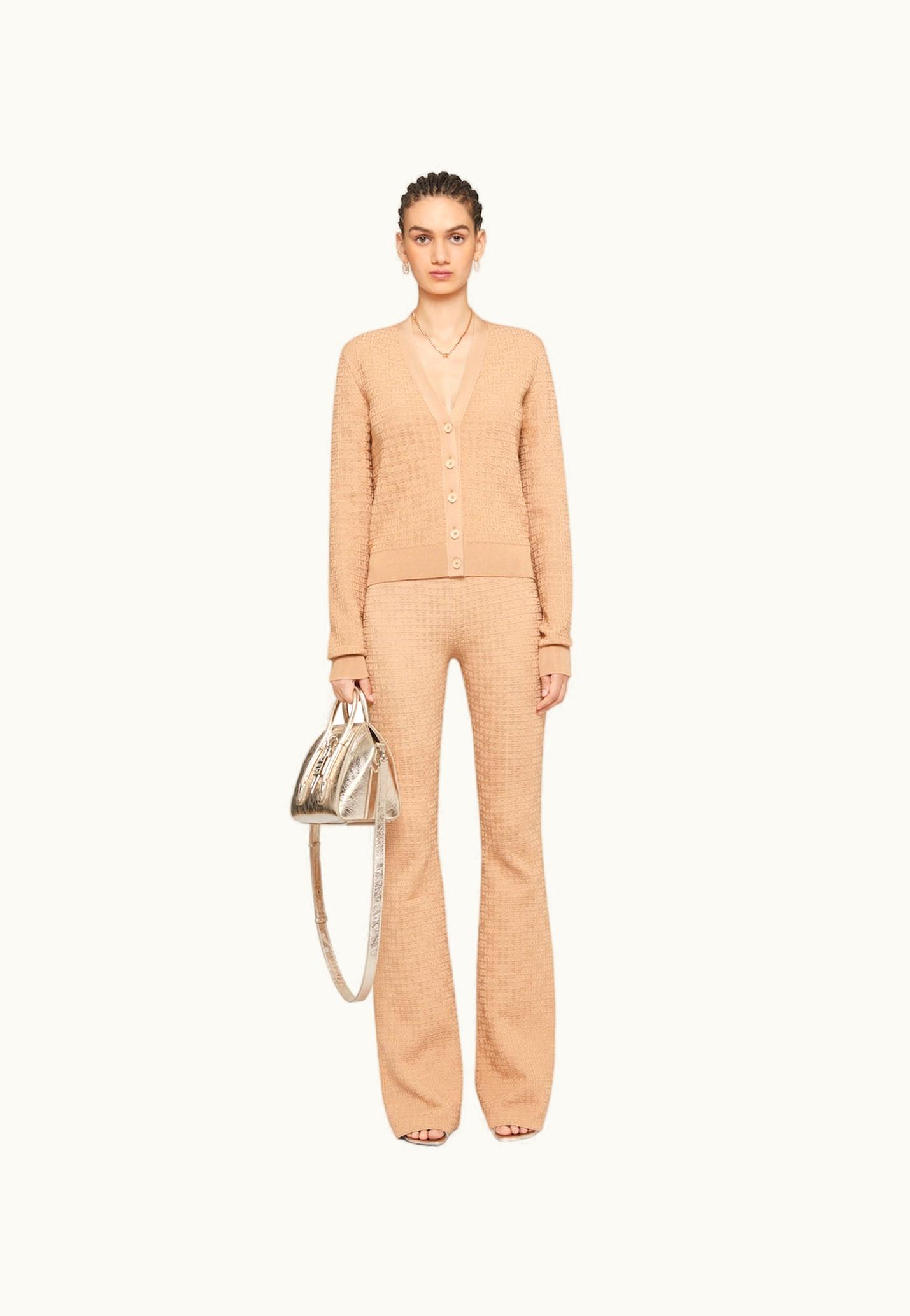 Givenchy Givenchy Cropped Cardigan In 4G Mini Jacquard - Tan