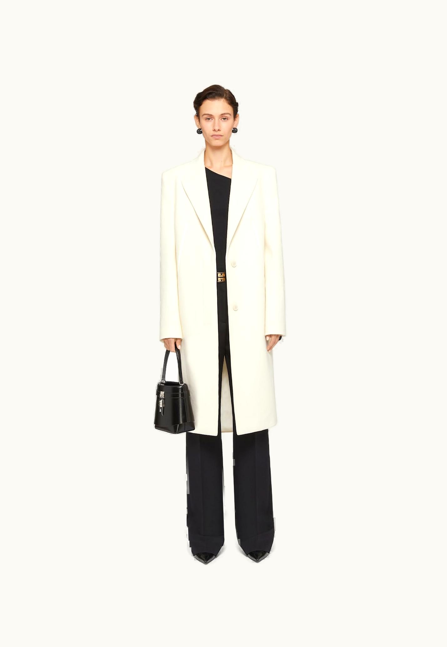 Givenchy Givenchy Coat In Wool With Satin Details - Ivory