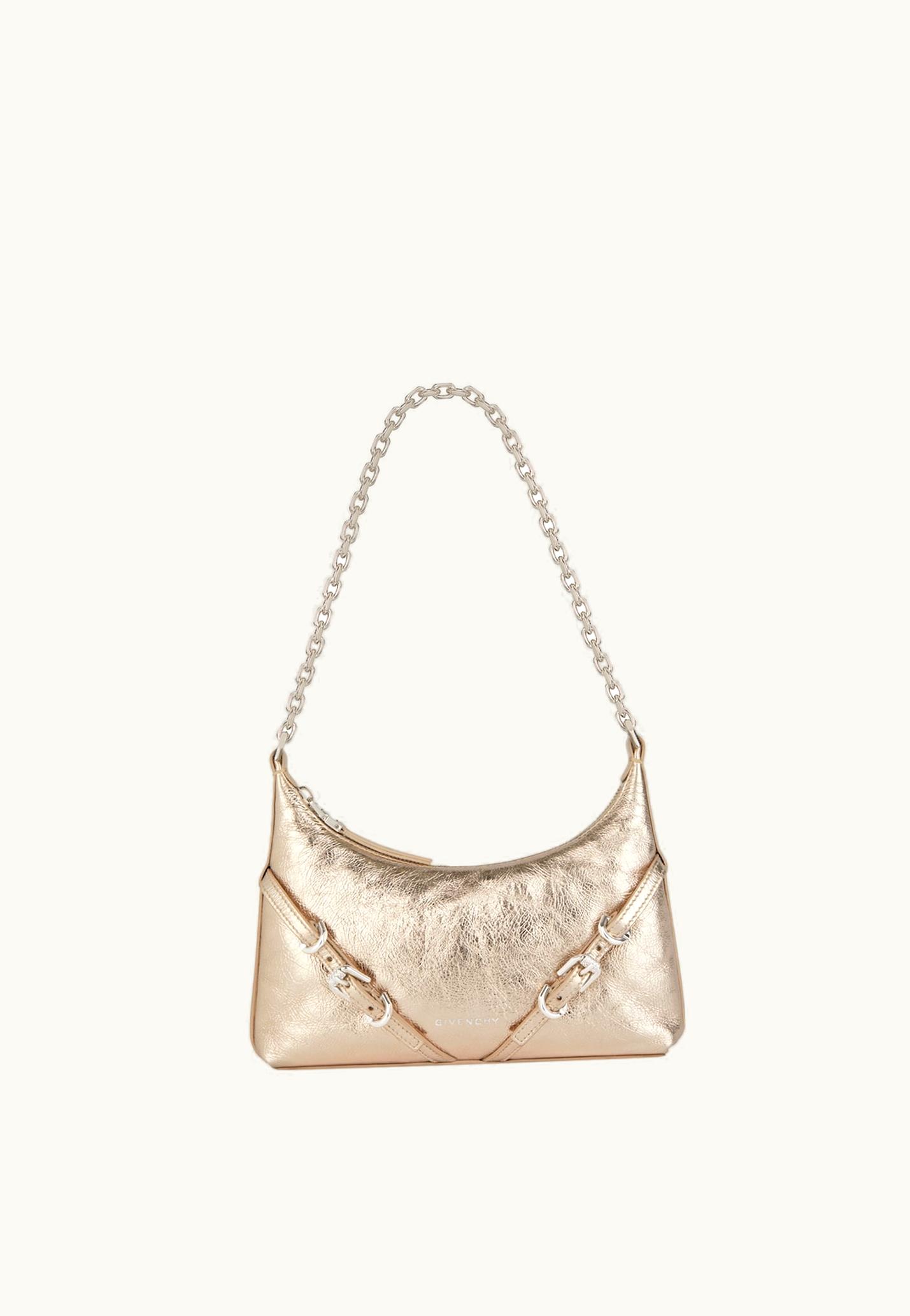 Givenchy Givenchy Voyou Party Bag In Laminated Leather - Dusty Gold