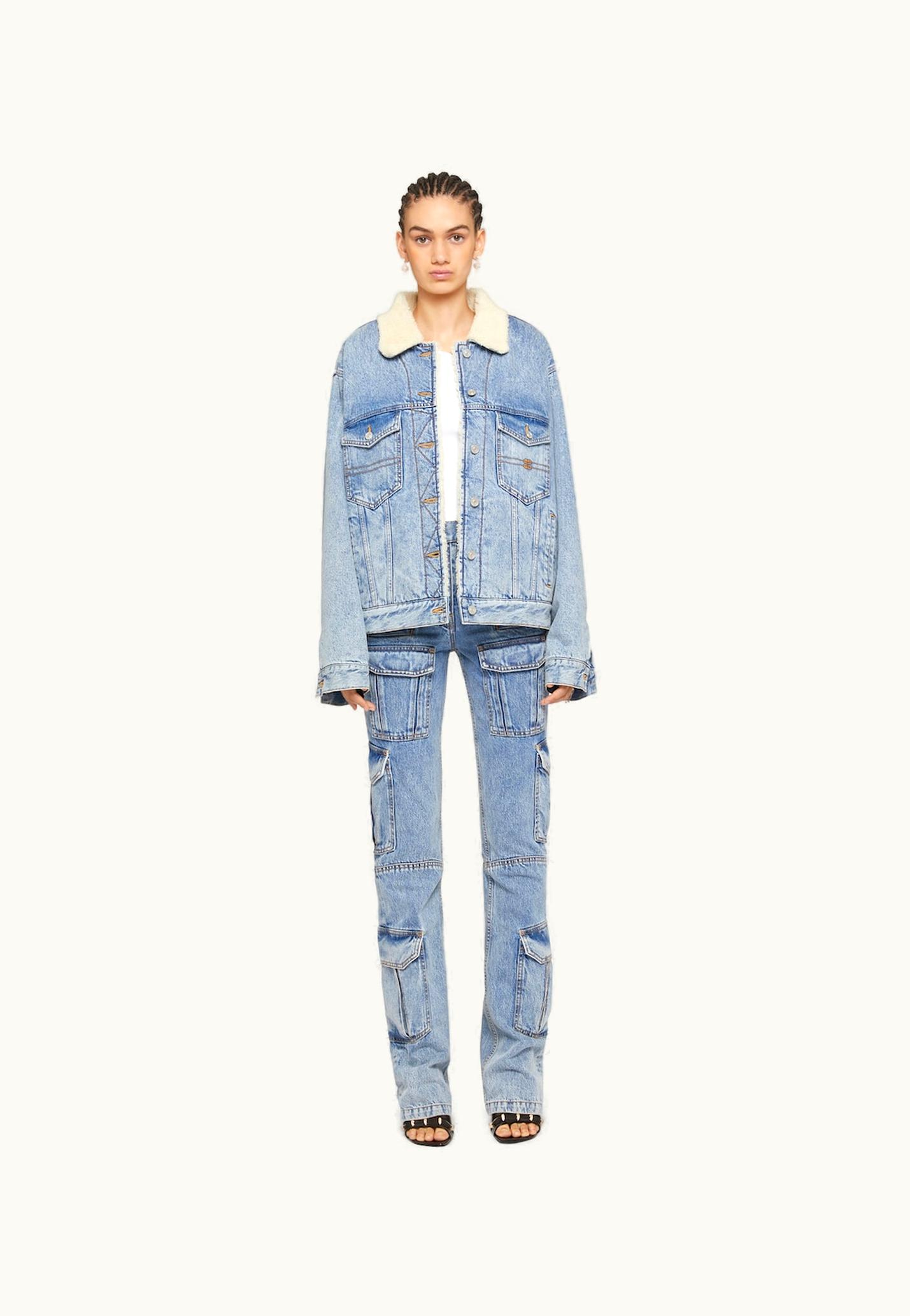 Givenchy Givenchy Jacket In Denim And Fleece - Light Blue