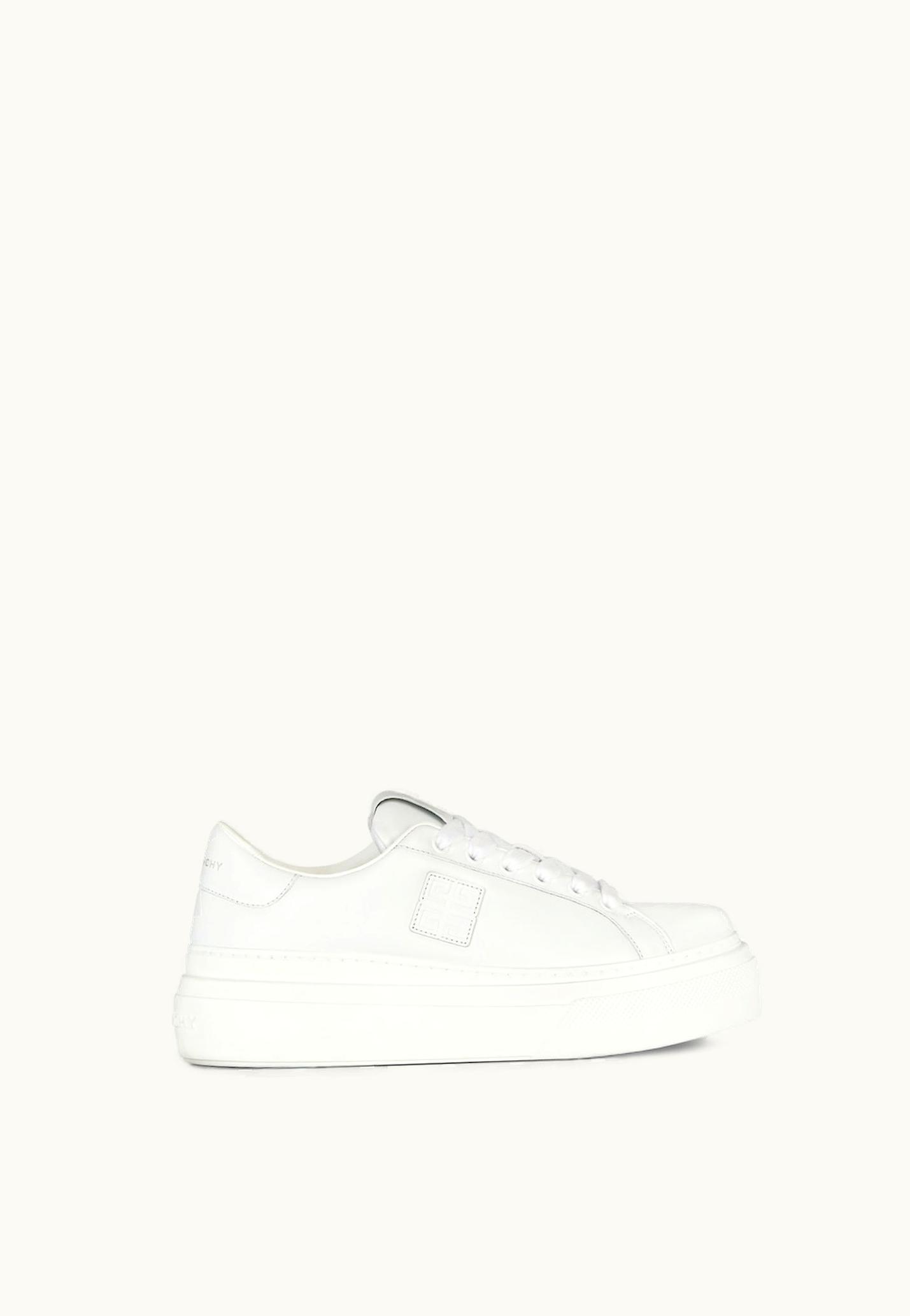 Givenchy Givenchy City Platform Sneakers In Leather - White WHITE