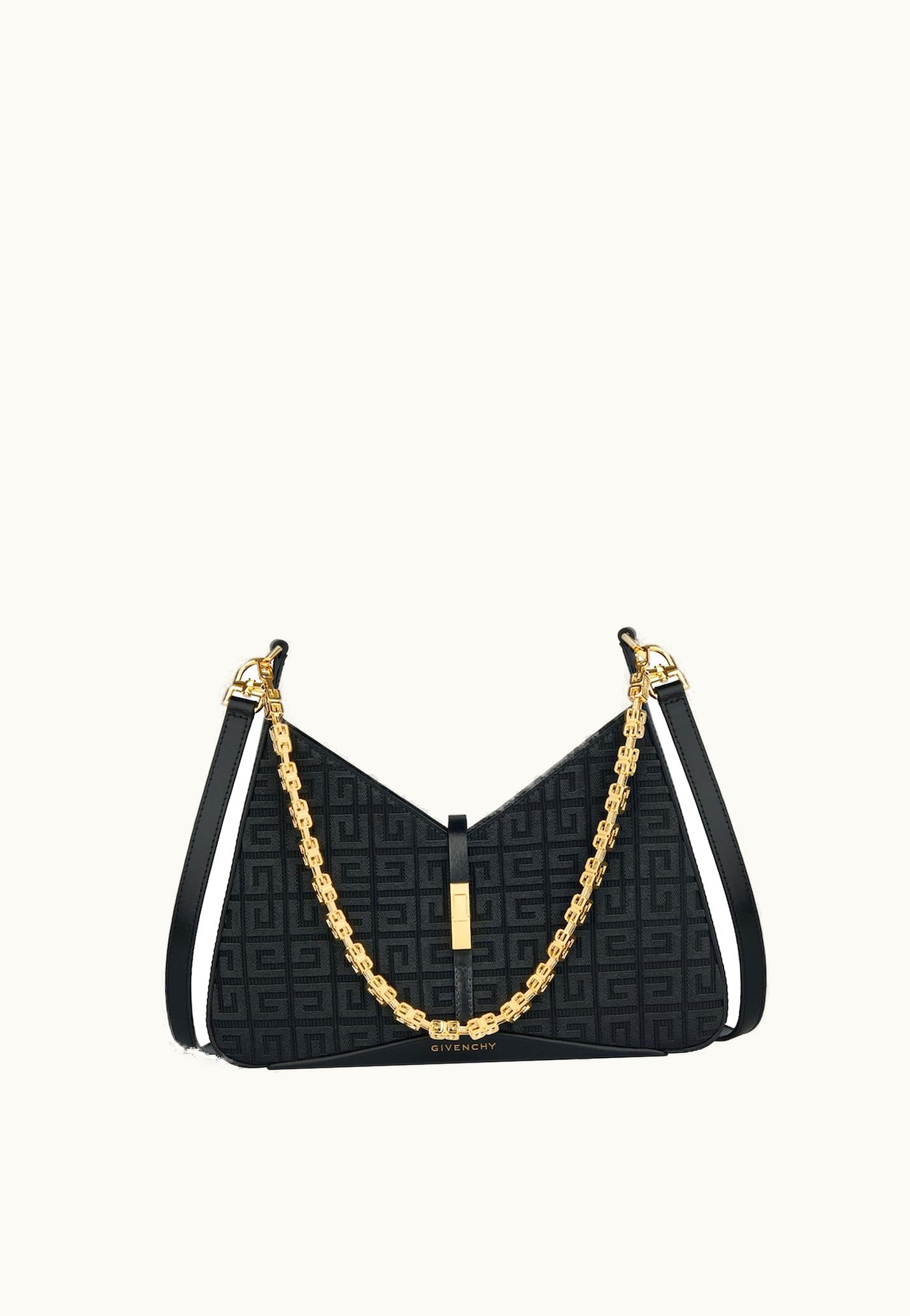 Givenchy Givenchy Small Cut Out Bag In 4G Embroidery With Chain - Black