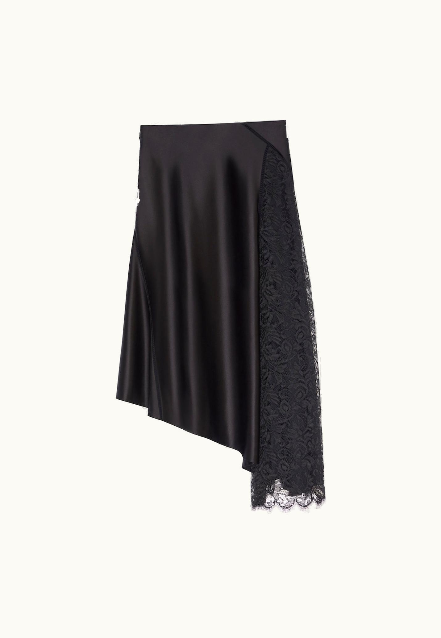 Givenchy Givenchy Skirt In Satin And Lace - Black
