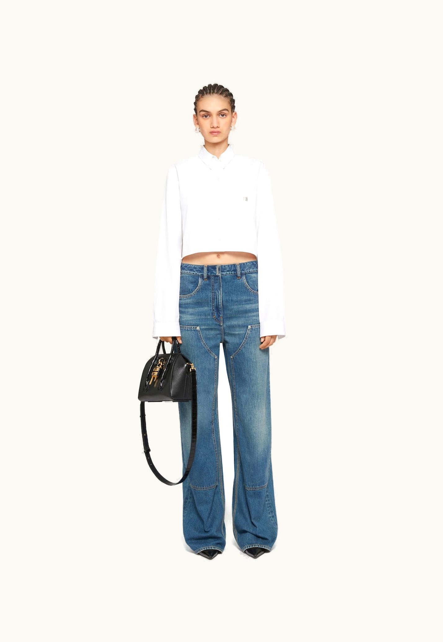 Givenchy Givenchy Cropped Shirt In Poplin - White