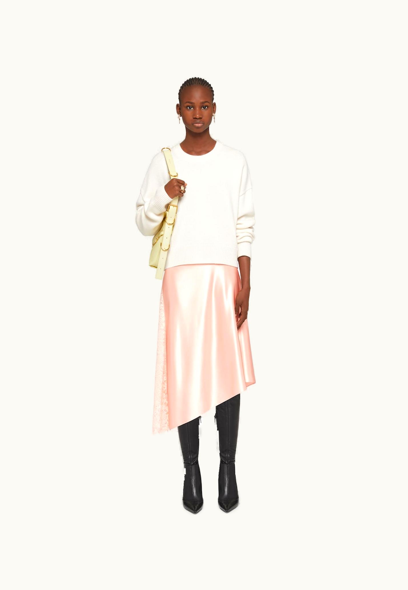 Givenchy Givenchy Skirt In Satin And Lace - Blush Pink