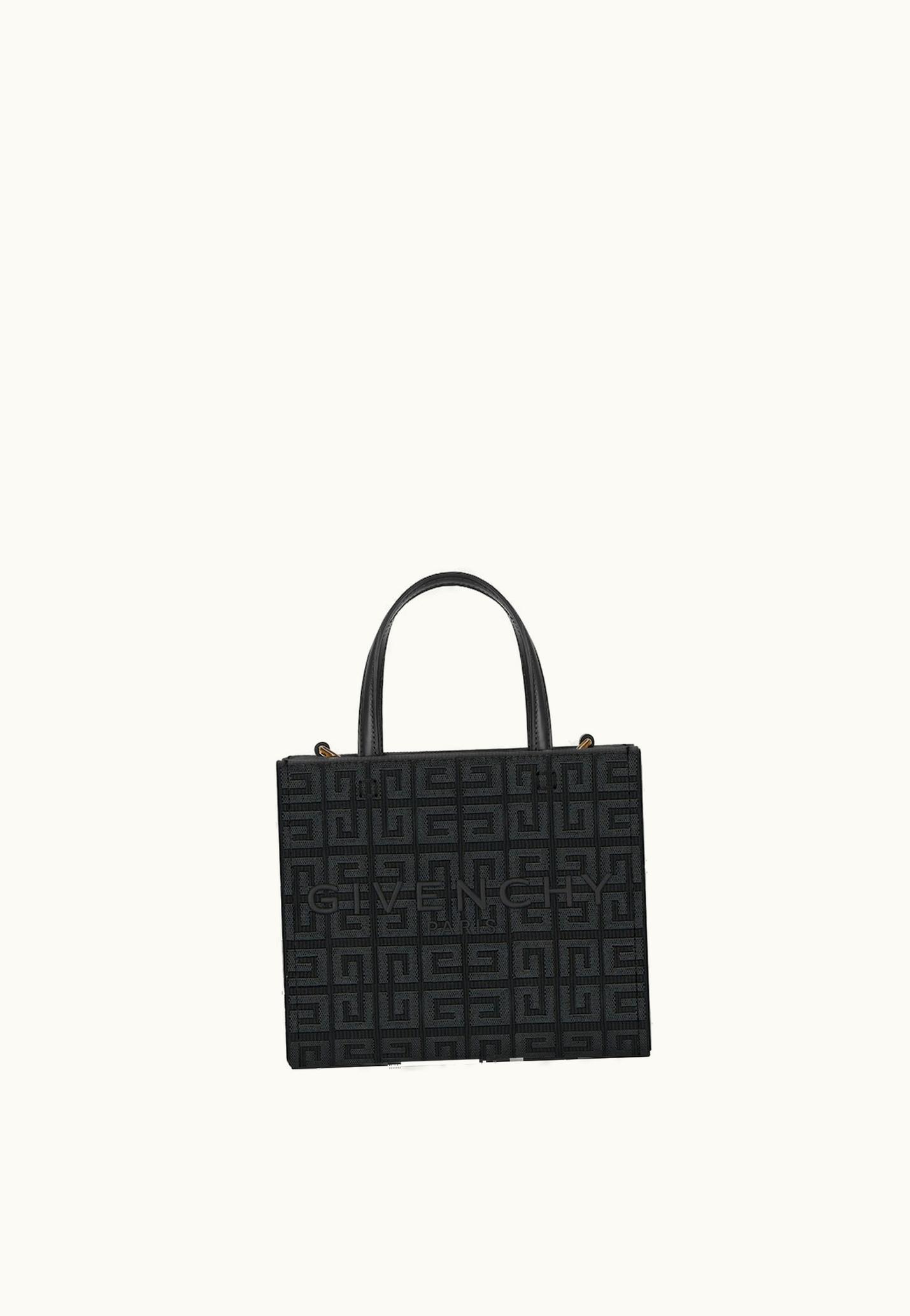 Givenchy Givenchy Mini G-Tote Shopping Bag In 4G Embroidery - Black
