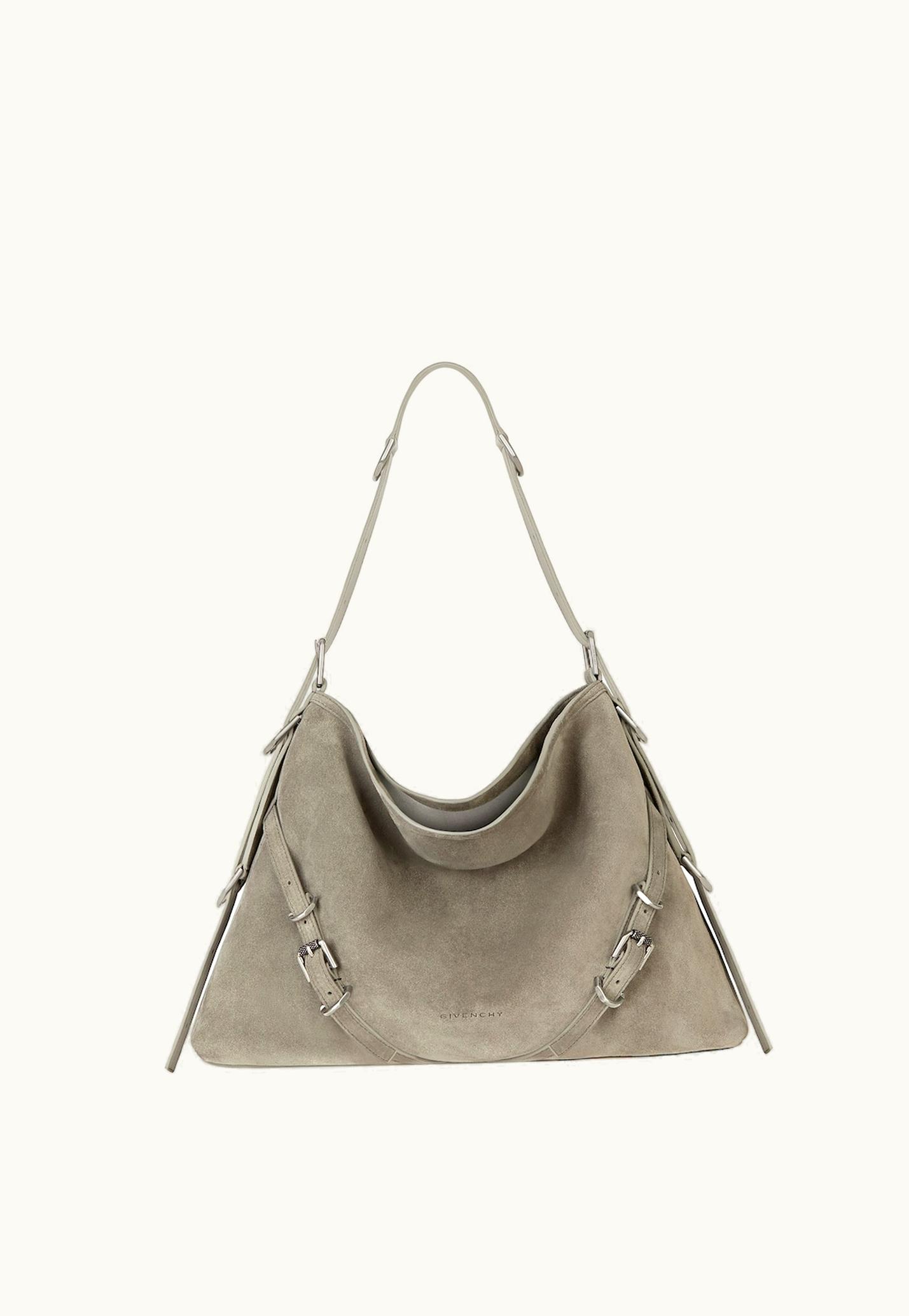 Givenchy Givenchy Medium Voyou Bag In Suede - Medium Grey
