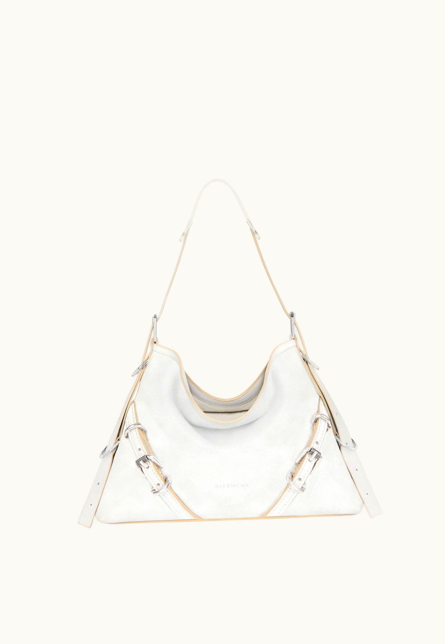 Givenchy Givenchy Medium Voyou Bag In Aged Leather - Ivory