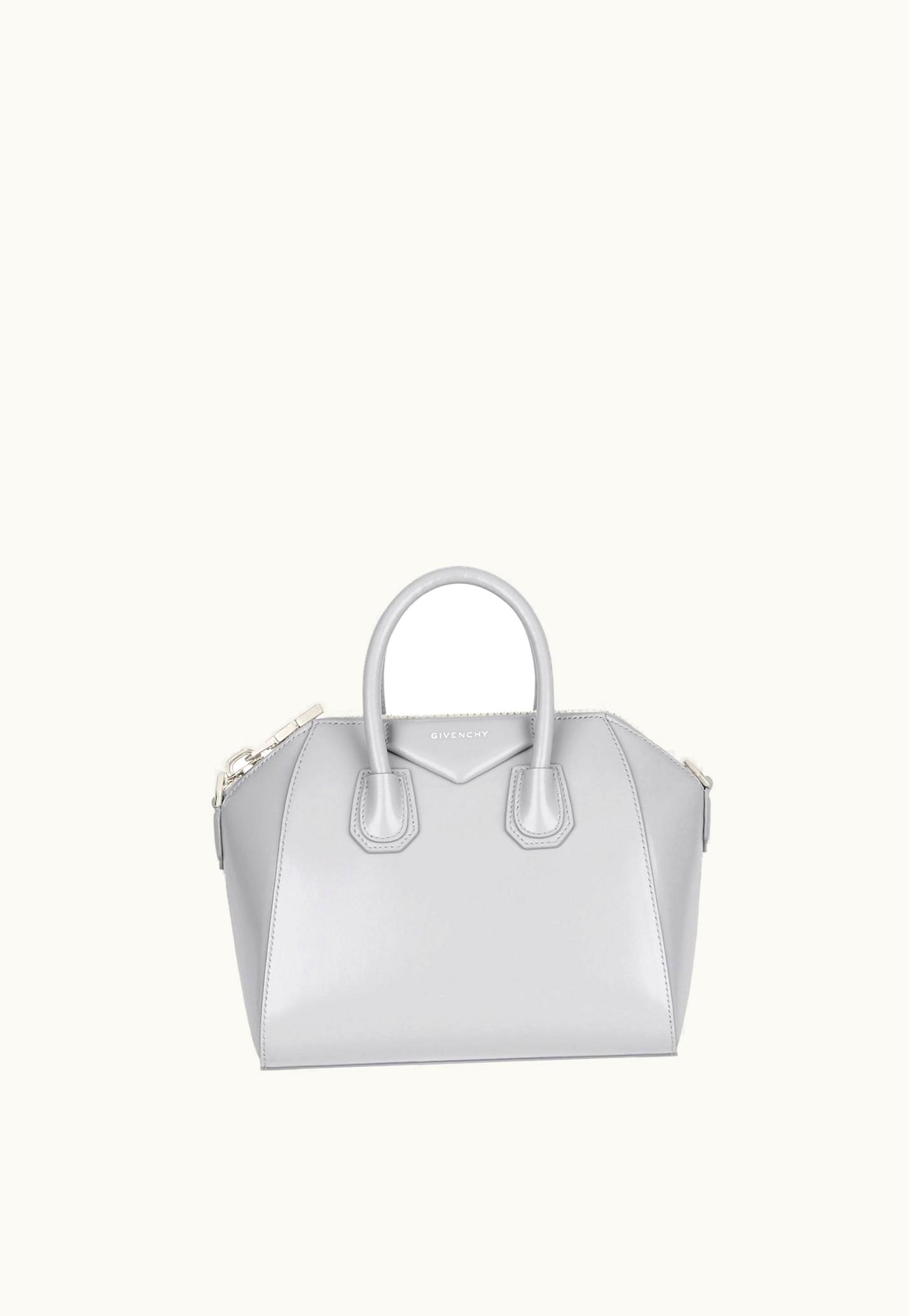 Givenchy Givenchy Mini Antigona Bag In Box Leather - Light Grey