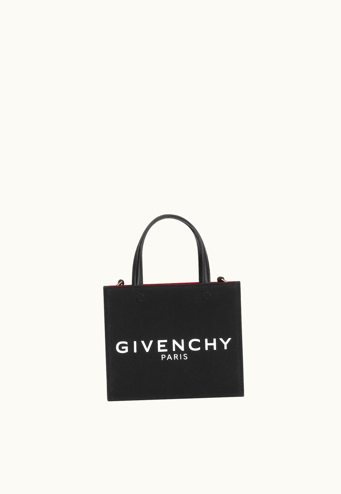 Givenchy Givenchy Mini G-Tote Shopping Bag In Canvas - Black
