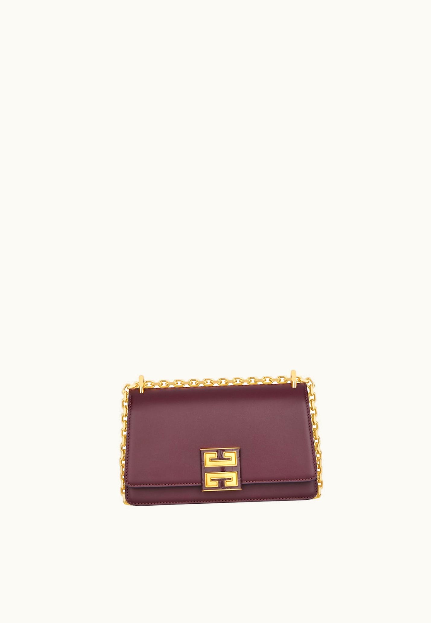 Givenchy Givenchy Small 4G Bag In Leather With Chain - Oxblood Red