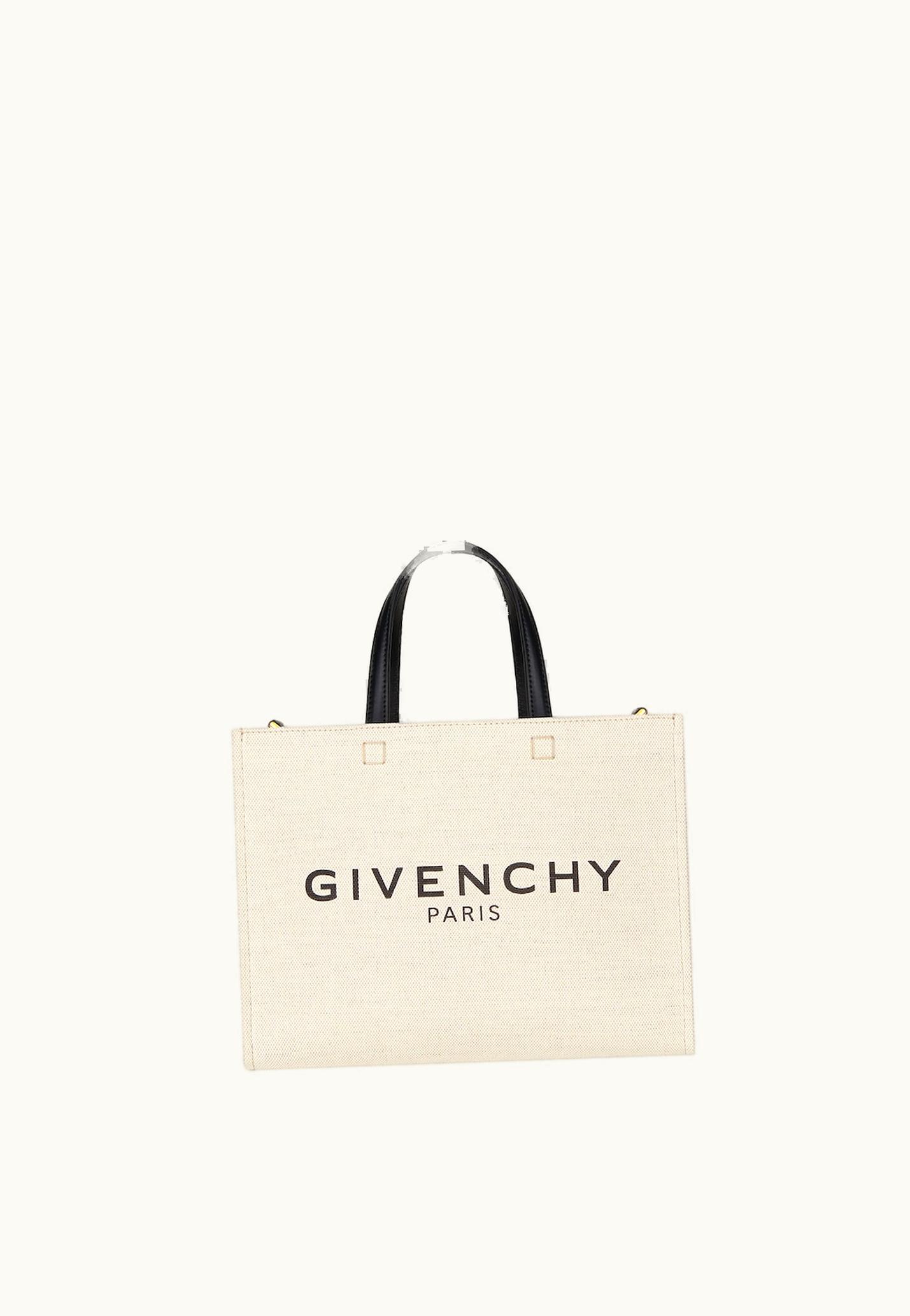 Givenchy Givenchy Small G-Tote Shopping Bag In Canvas - Beige / Black