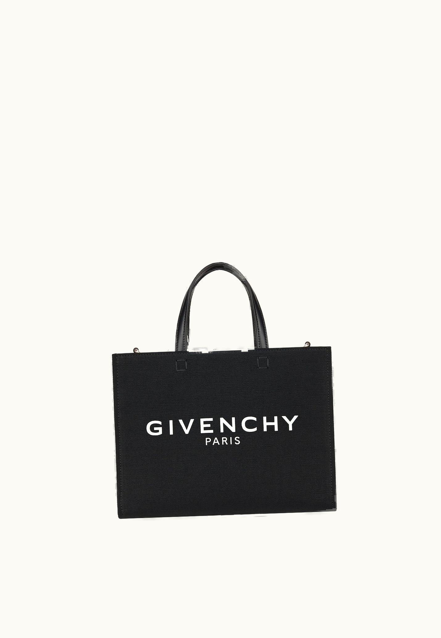 Givenchy Givenchy Small G-Tote Shopping Bag In Canvas - Black