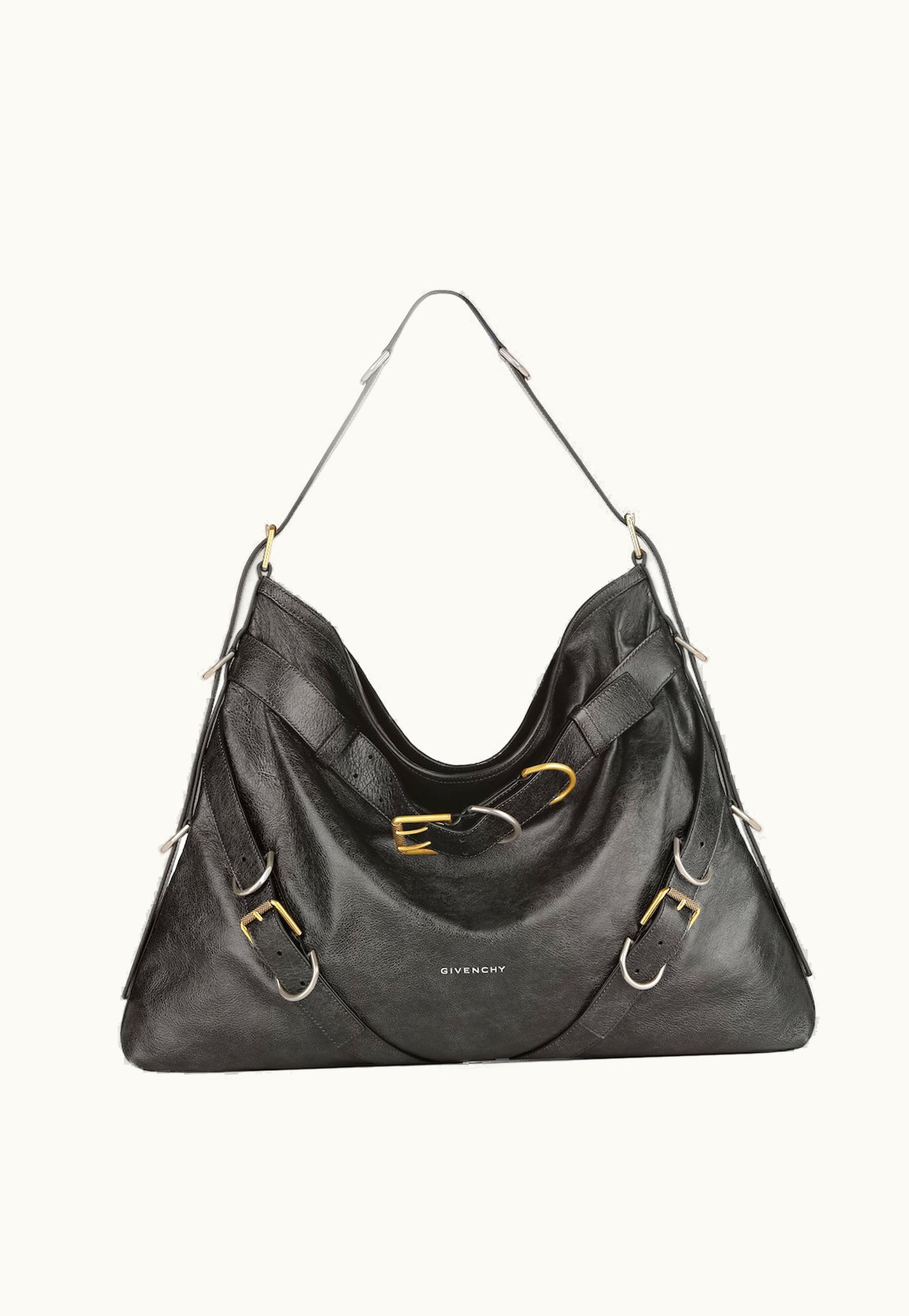 Givenchy Givenchy Large Voyou Boyfriend Bag In Aged Leather - Black