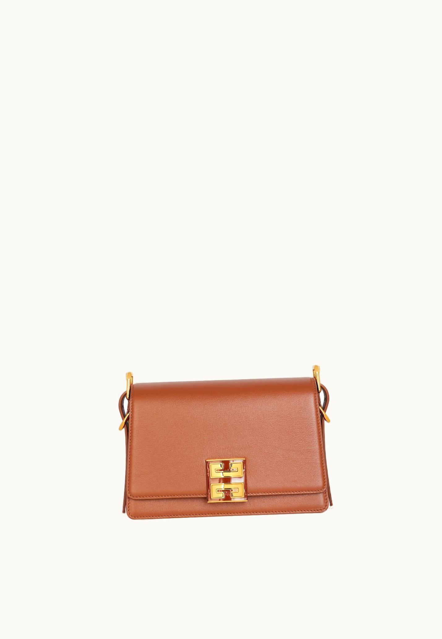 Givenchy Givenchy Medium 4G Crossbody Bag In Grained Leather - Tan