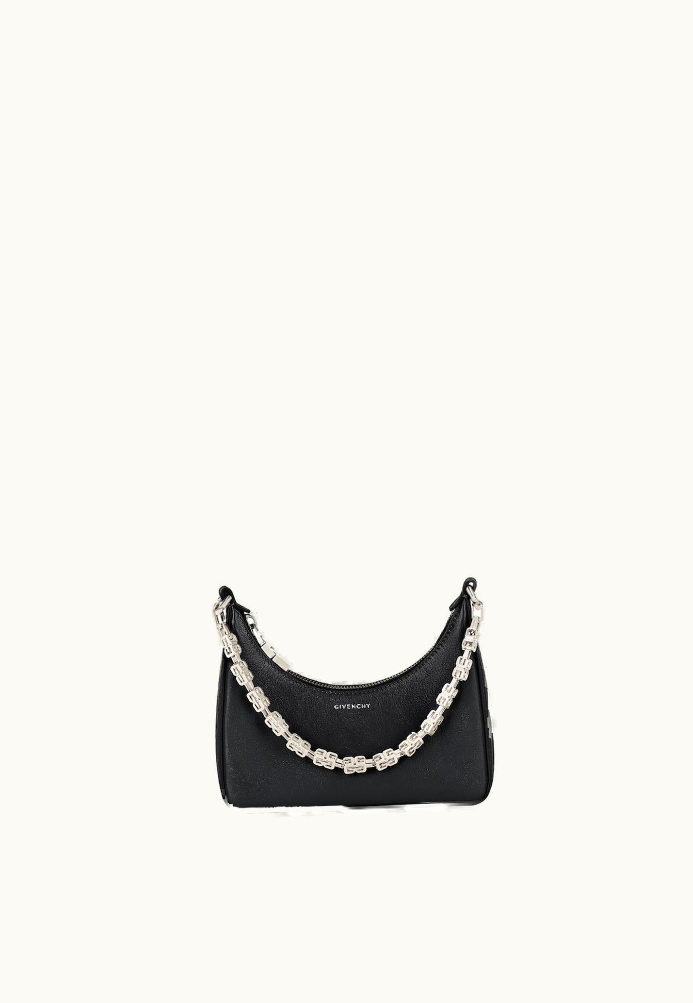 Givenchy Givenchy Mini Moon Cut Out Bag In Leather With Chain - Black