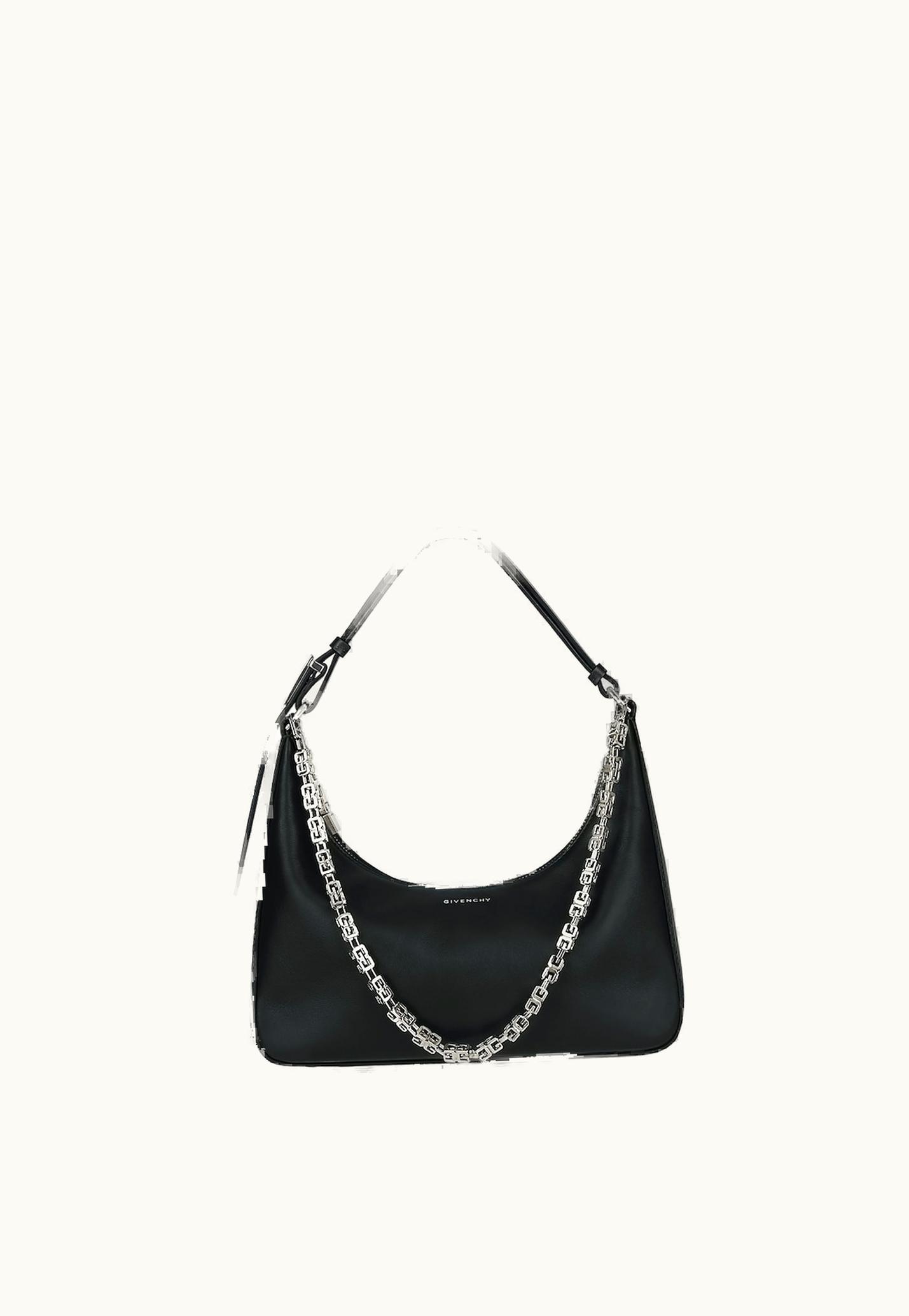 Givenchy Givenchy Small Moon Cut Out Bag In Leather With Chain - Black