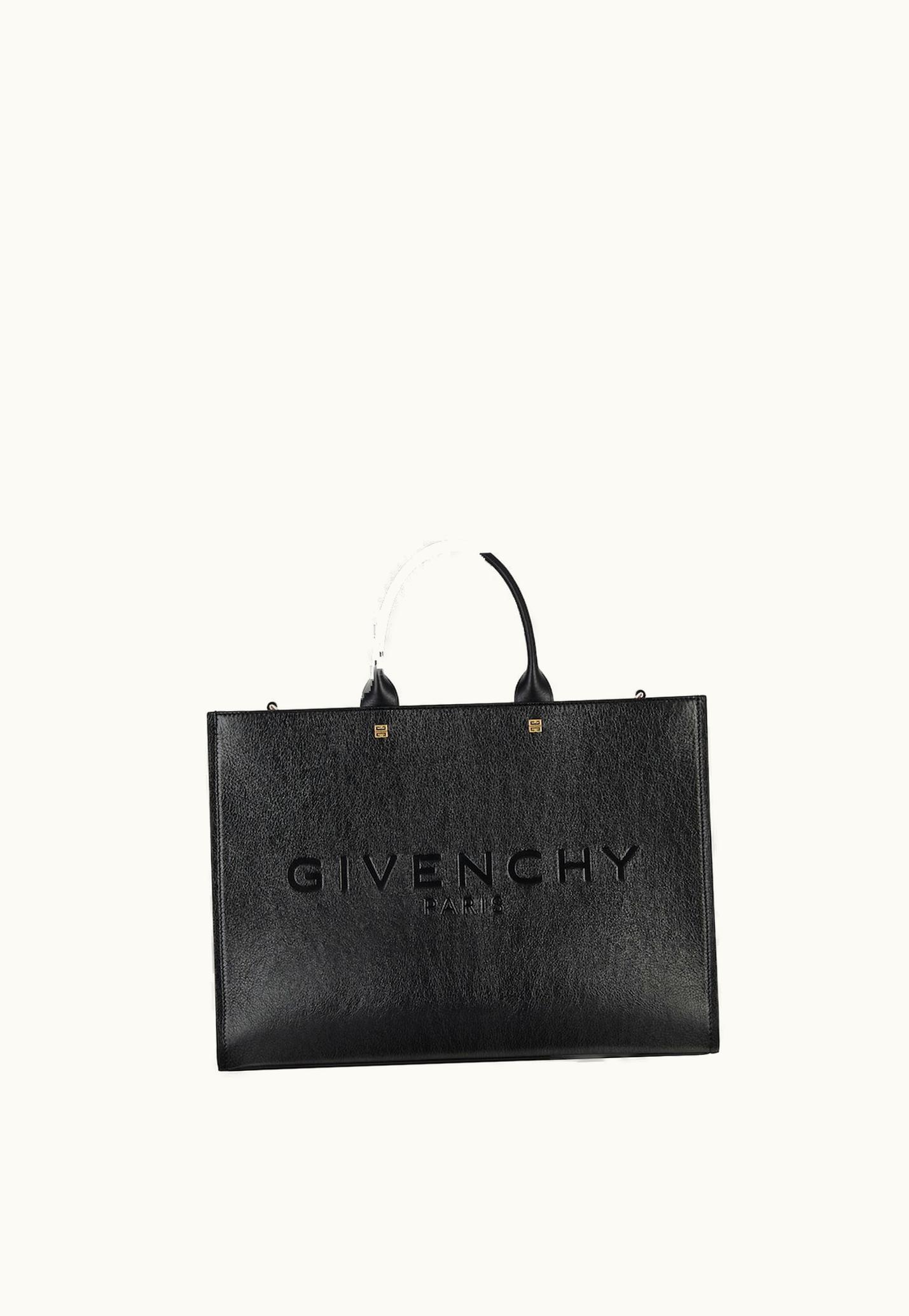 Givenchy Givenchy Medium G-Tote Shopping Bag In Leather - Black