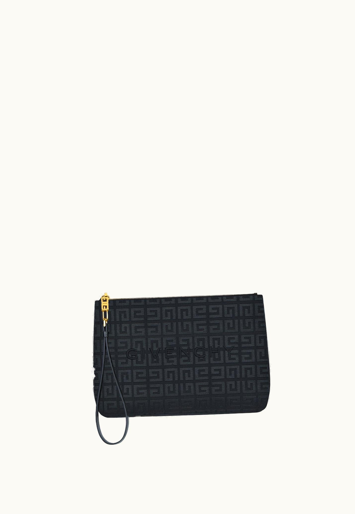 Givenchy Givenchy Travel Pouch In 4G Embroidery - Black