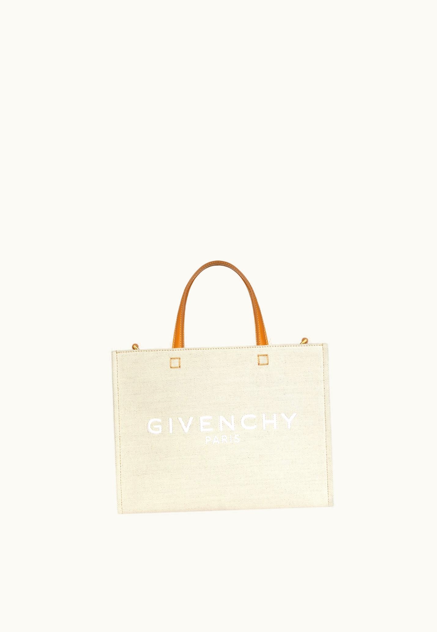 Givenchy Givenchy Small G-Tote Shopping Bag In Canvas - Natural Beige