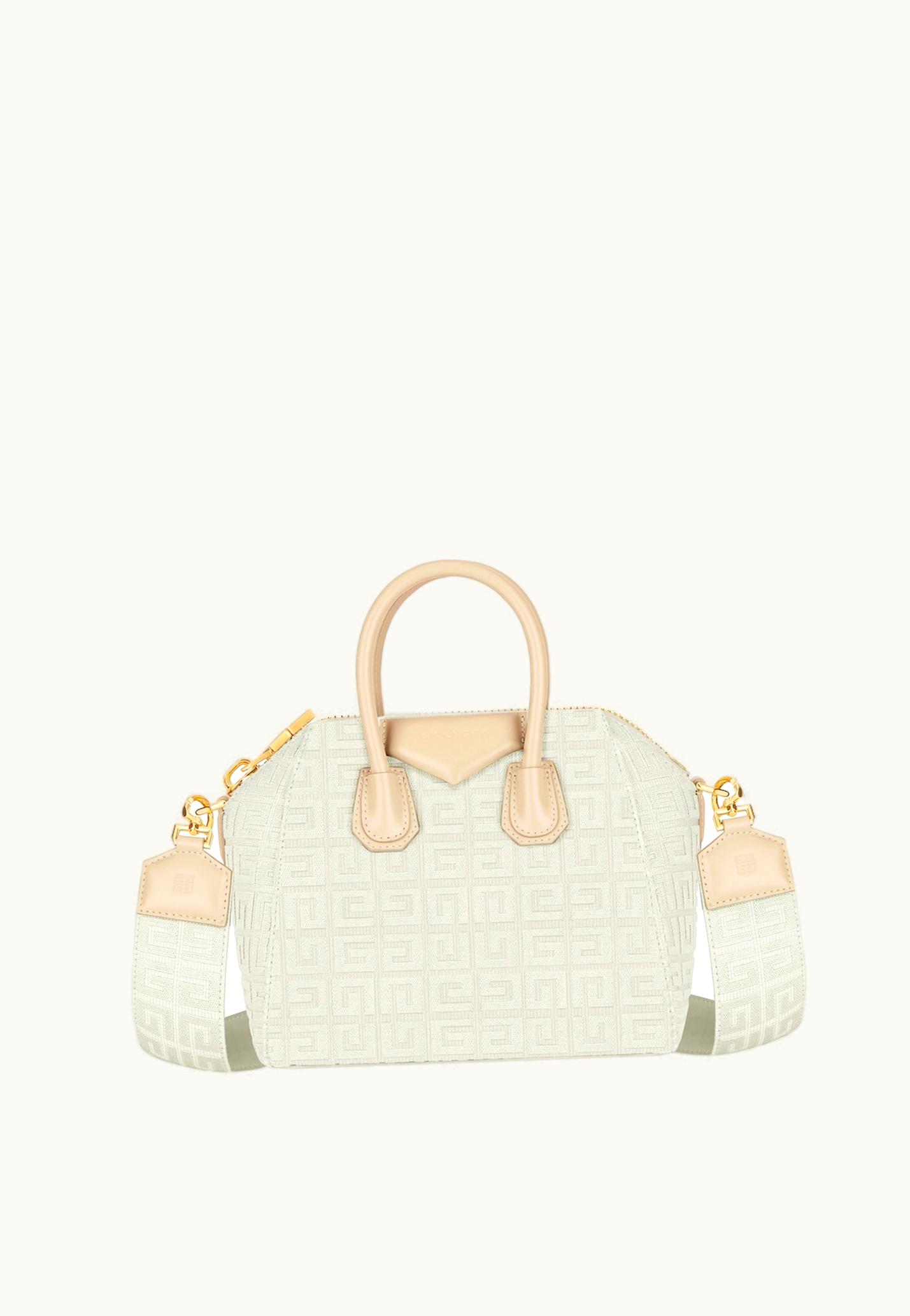 Givenchy Givenchy Mini Antigona Bag In 4G Embroidered Canvas - Natural Beige