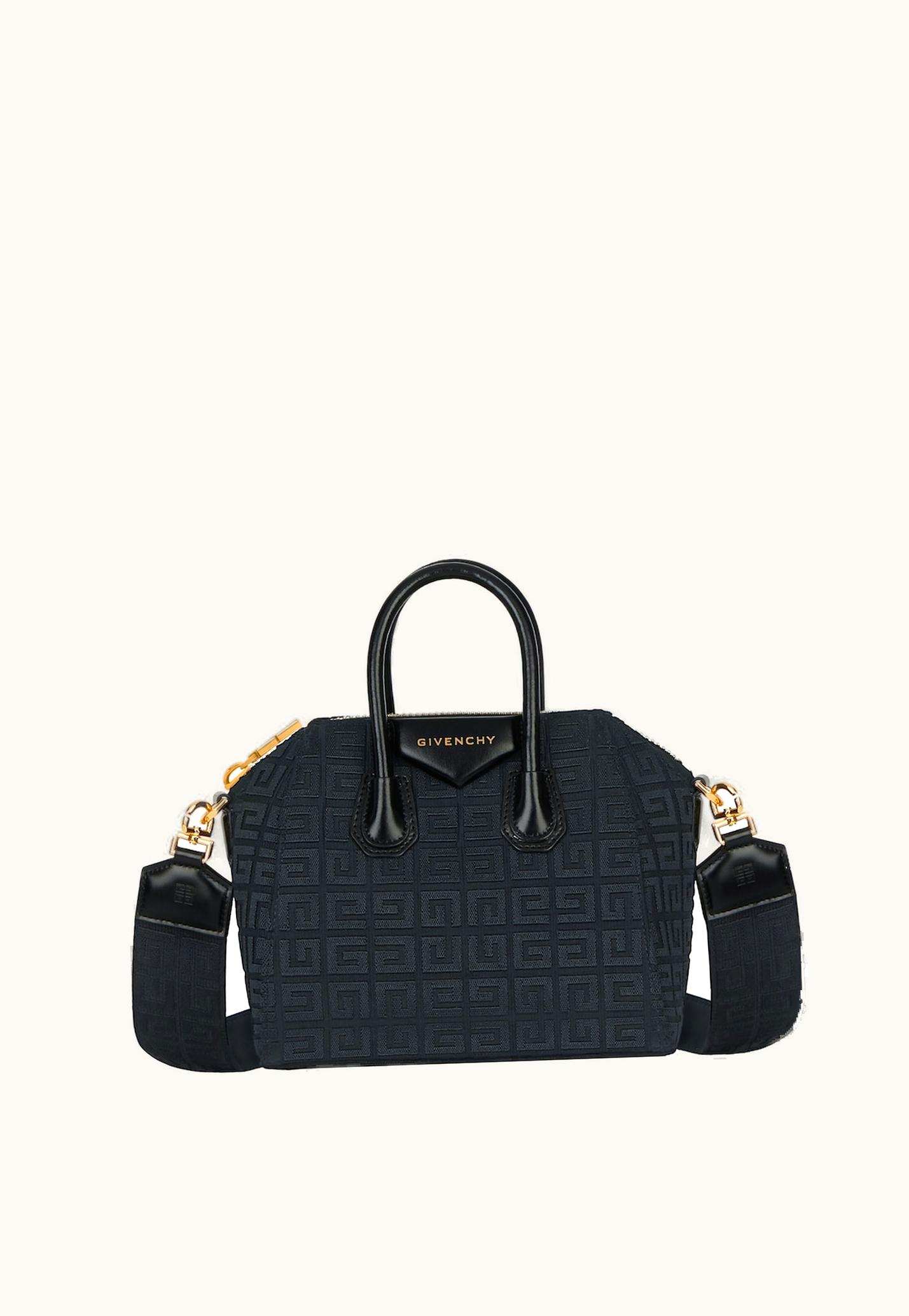 Givenchy Givenchy Mini Antigona Bag In 4G Embroidered Canvas - Black