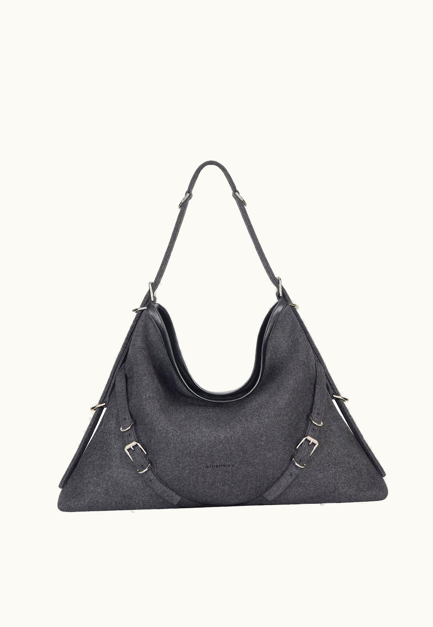 Givenchy Givenchy Large Voyou Bag In Cashmere - Medium Grey