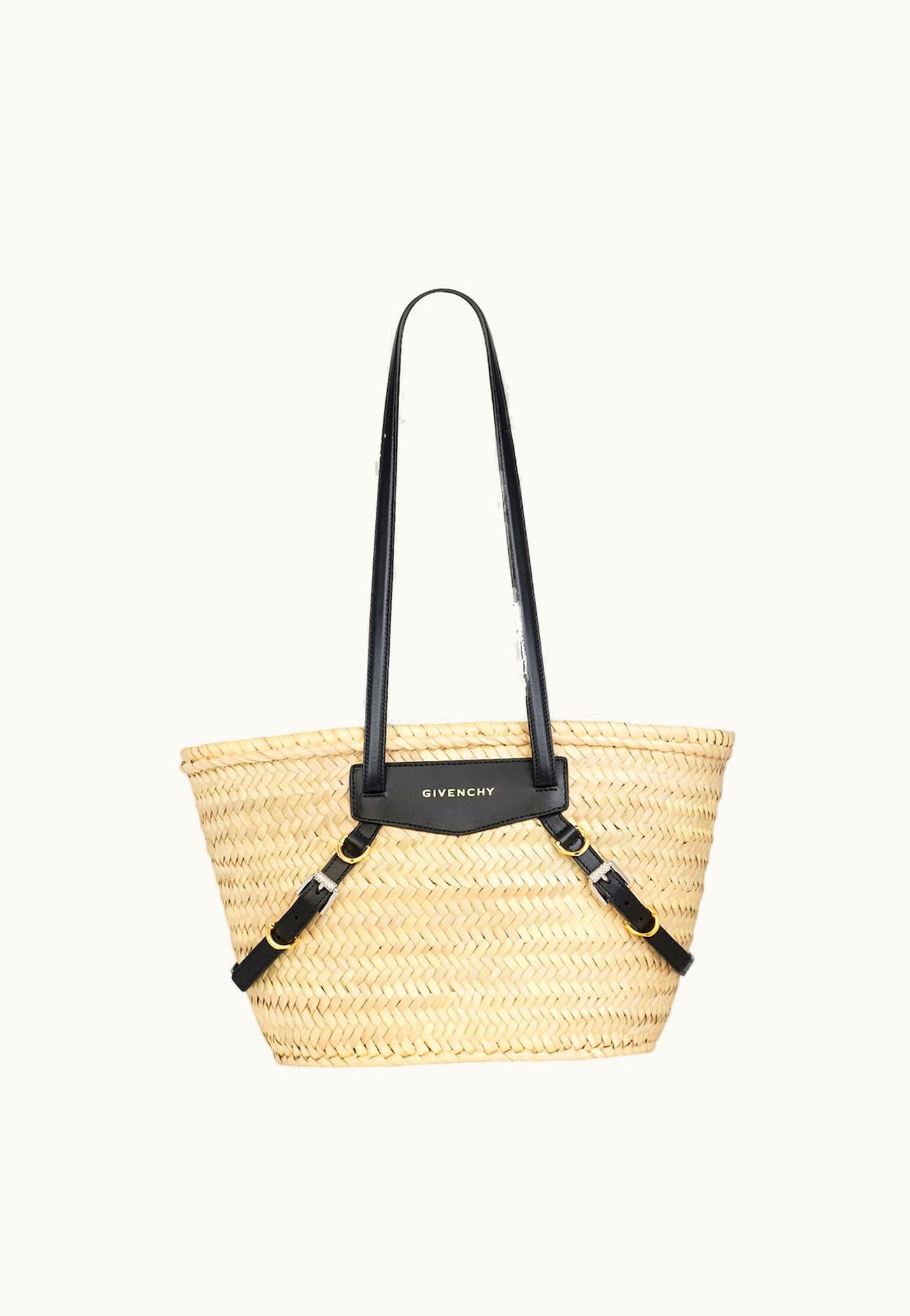 Givenchy Givenchy Small Voyou Basket Bag In Raffia - Black