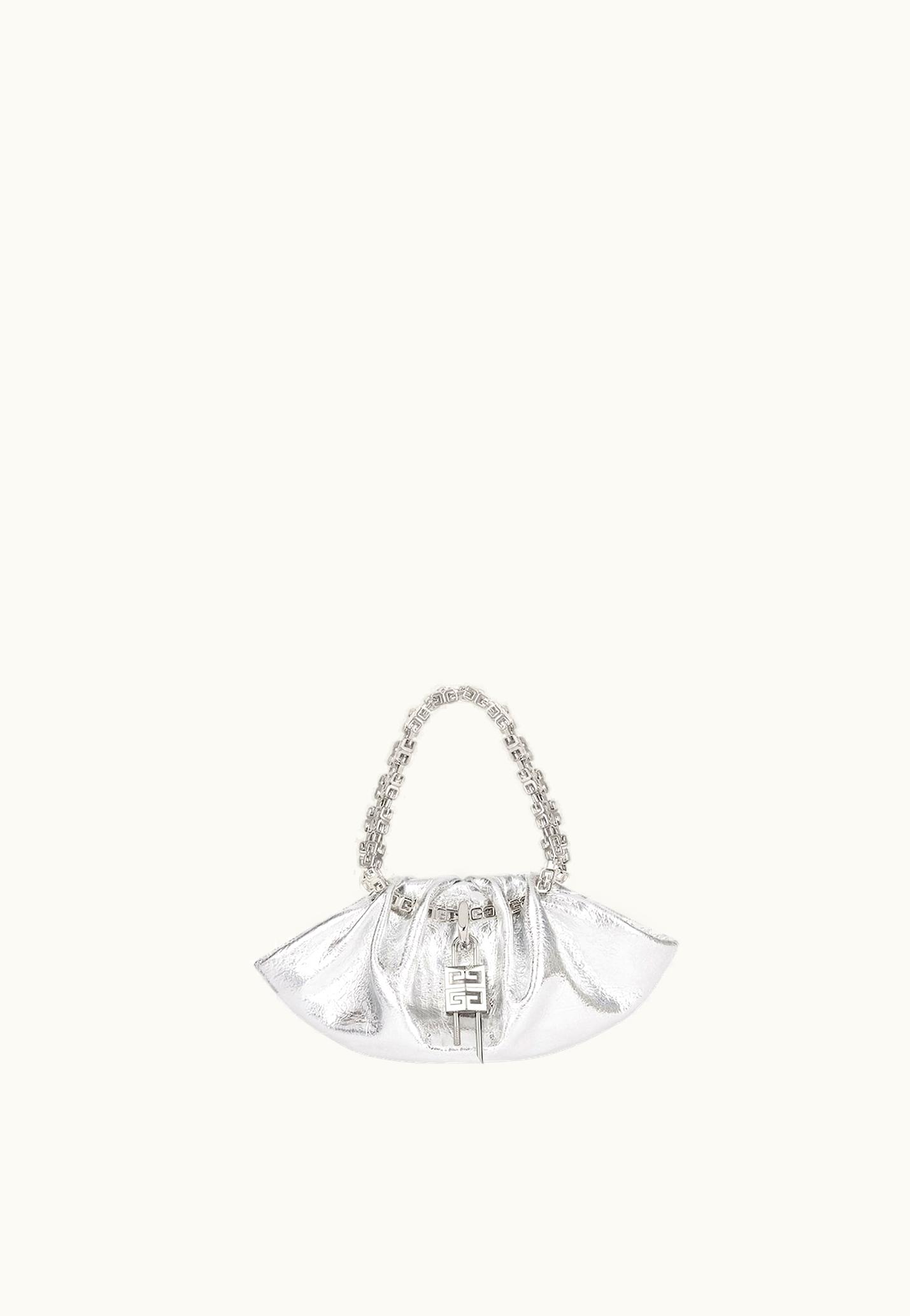 Givenchy Givenchy Mini Kenny Bag In Metallized Leather - Silvery