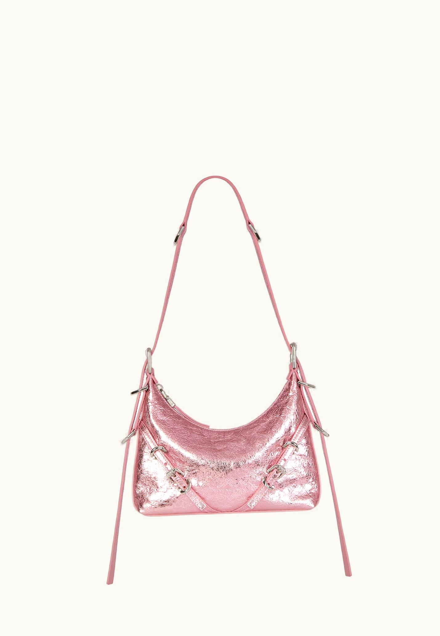 Givenchy Givenchy Mini Voyou Bag In Laminated Leather - Silk Pink
