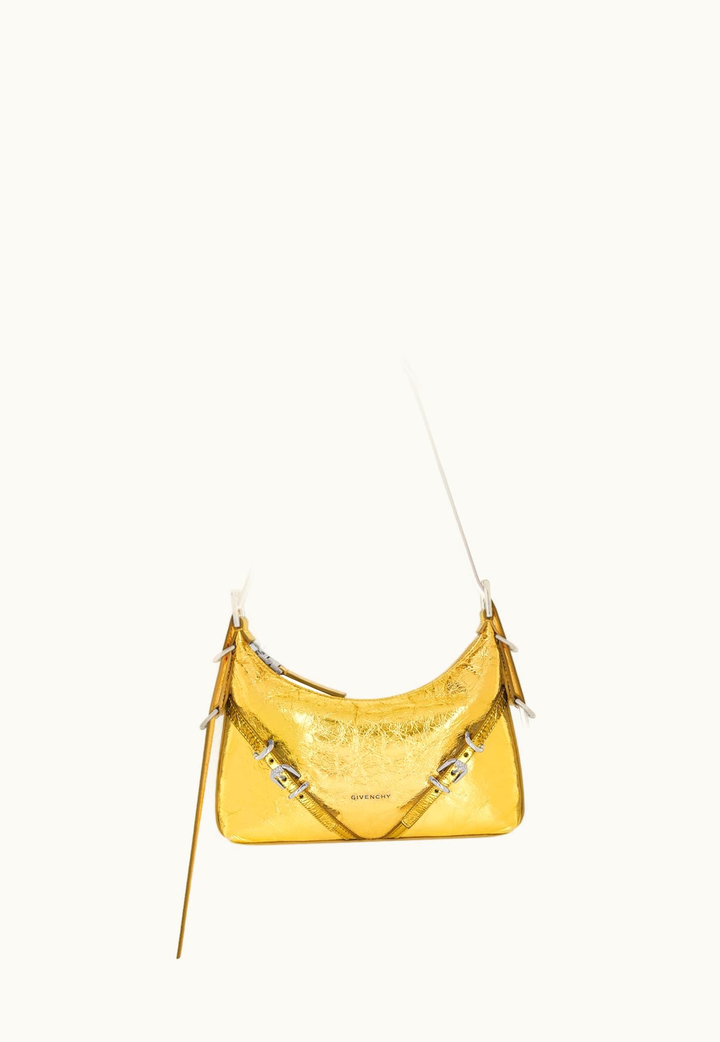 Givenchy Givenchy Mini Voyou Bag In Laminated Leather - Golden